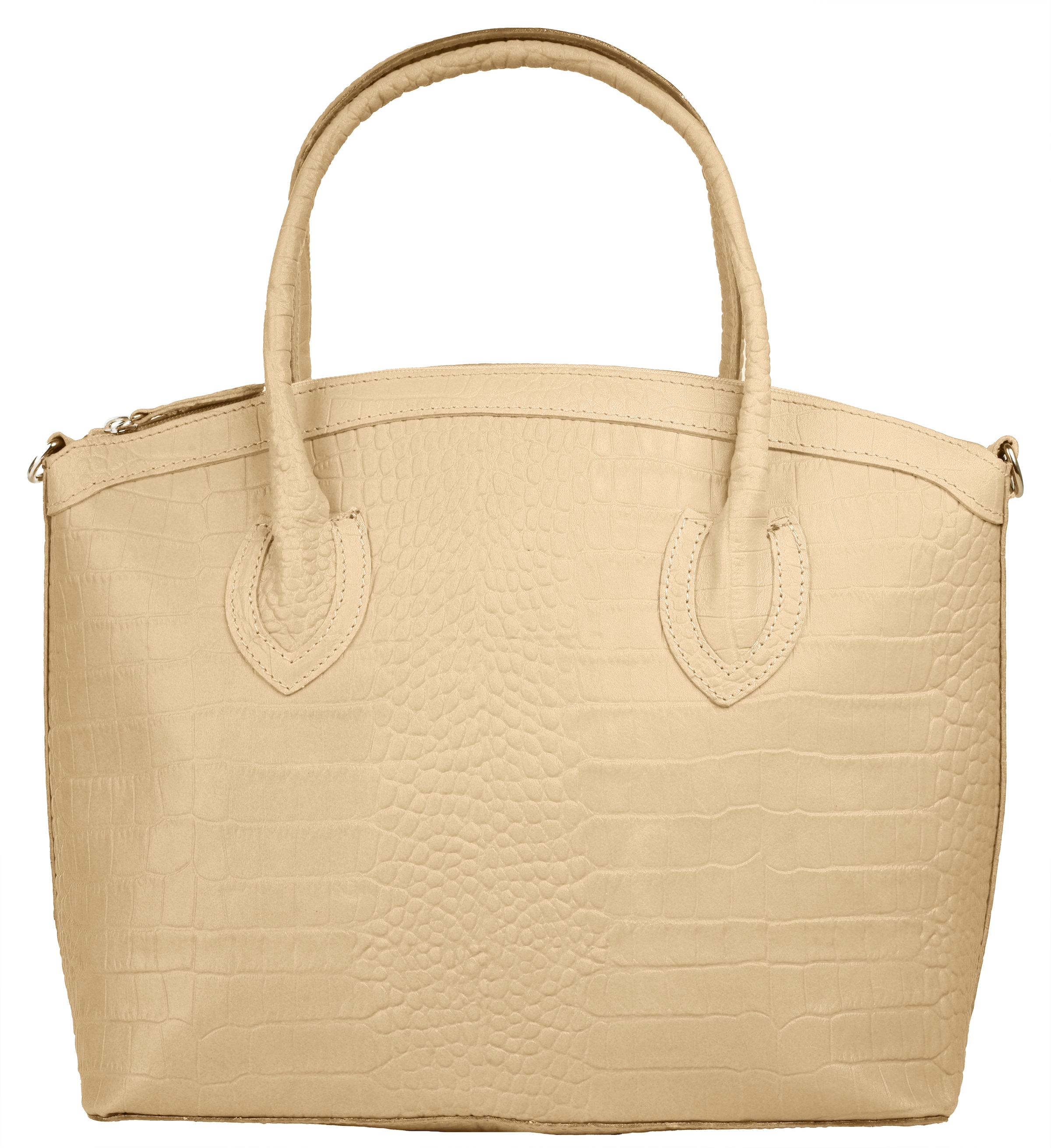 Cluty Henkeltasche, echt Leder, Made in Italy