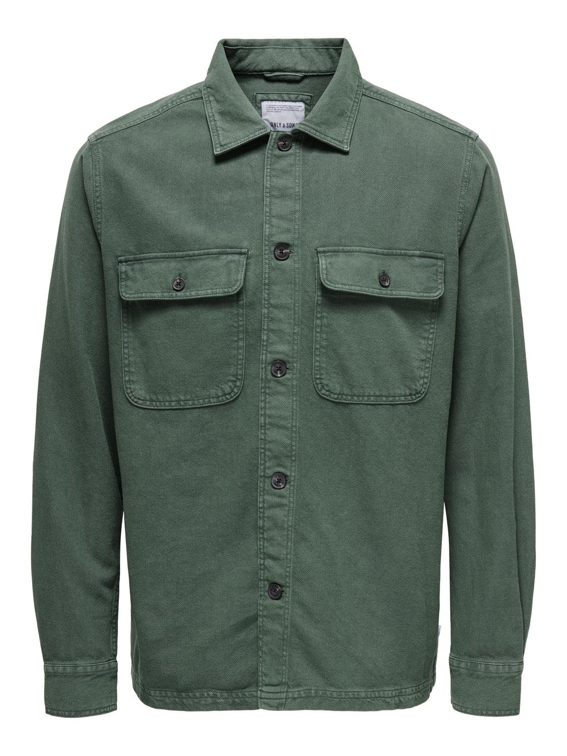 ONLY & SONS Langarmhemd »ONSOLIVER TWILL OVERDYE OVERSHIRT BF«