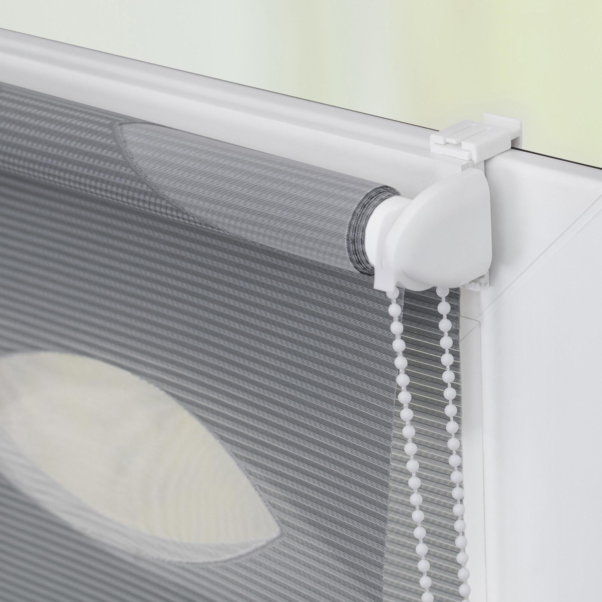 LICHTBLICK ORIGINAL Doppelrollo »Duo Rollo Klemmfix Ellipse«, Lichtschutz, ohne Bohren, im Fixmass