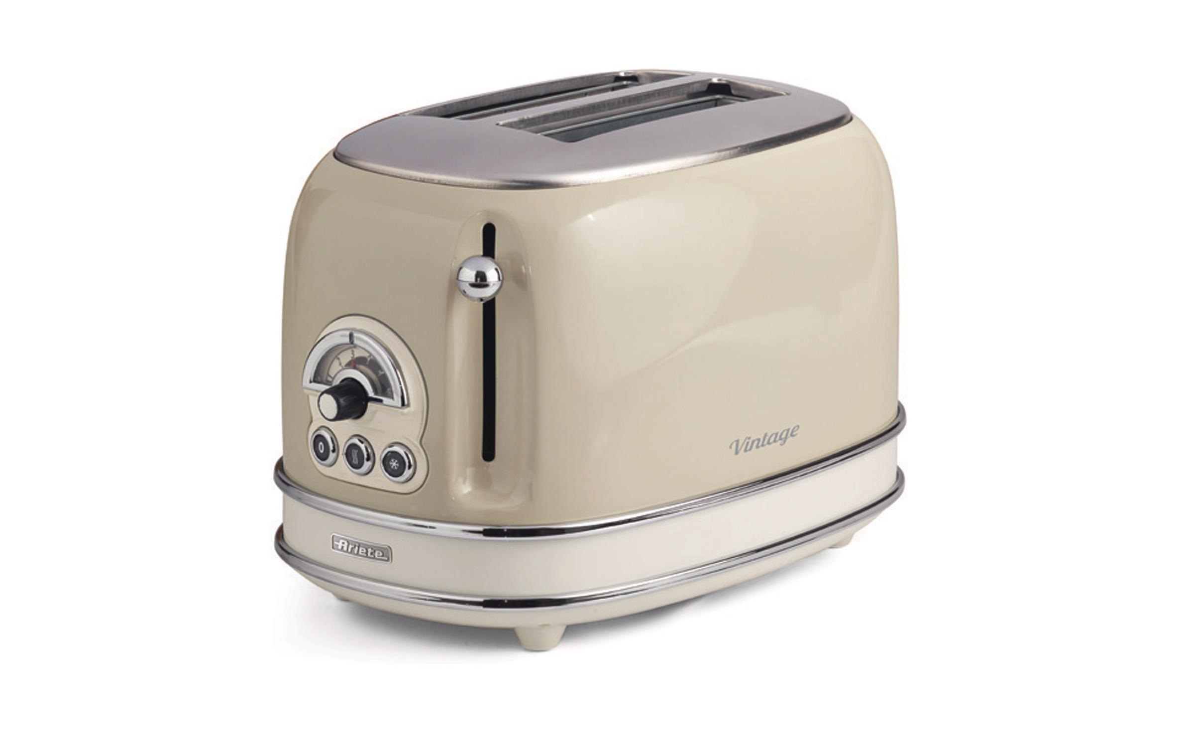 Ariete Toaster »Vintage 2 Schlitze, Beige« für 2 Scheiben 810 W Lieferung mit passendem CH-Fixadapter