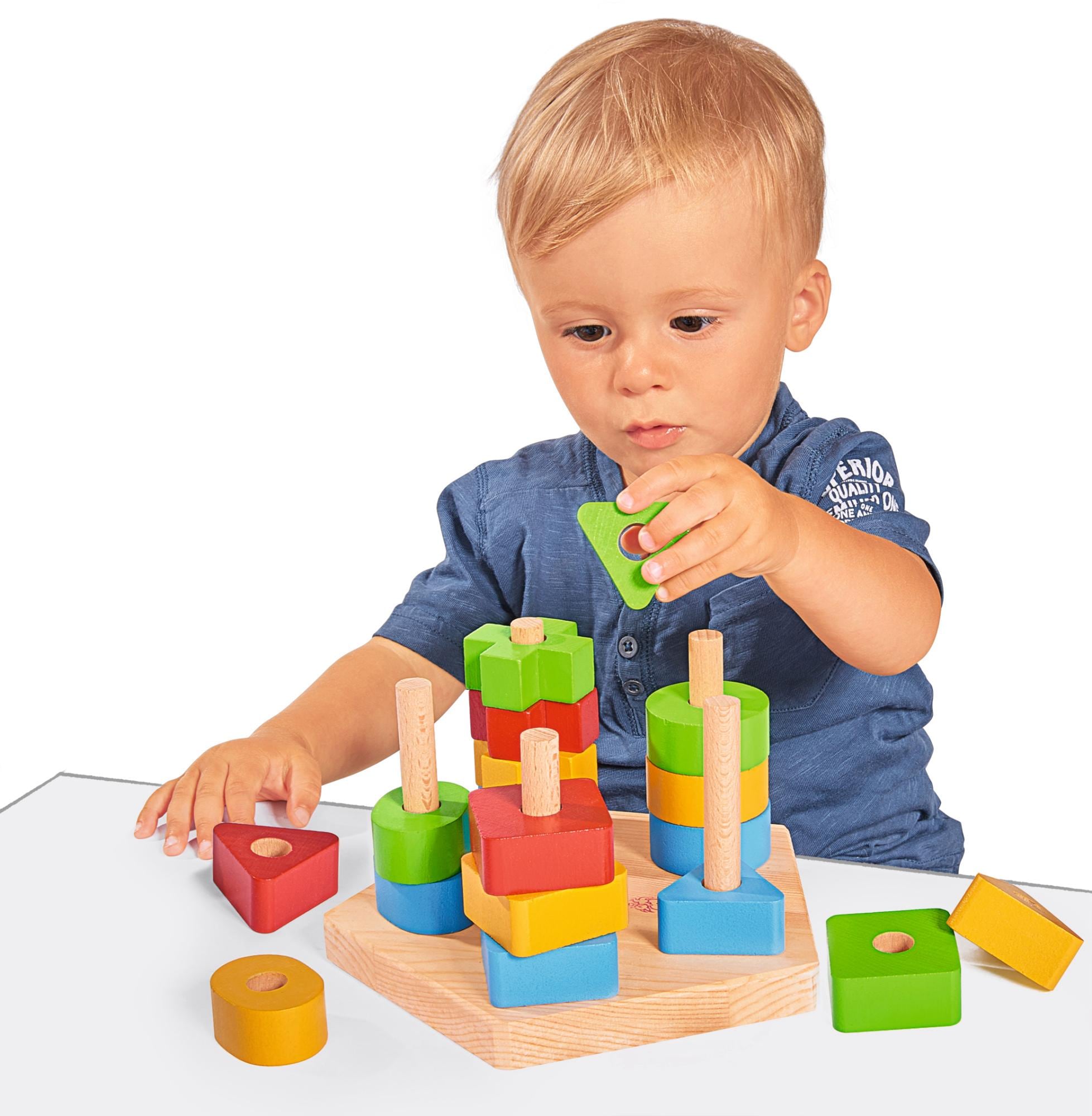 Eichhorn Steckspielzeug »Steckspiel«, (Set, 21 tlg.), aus Holz; Made in Europe