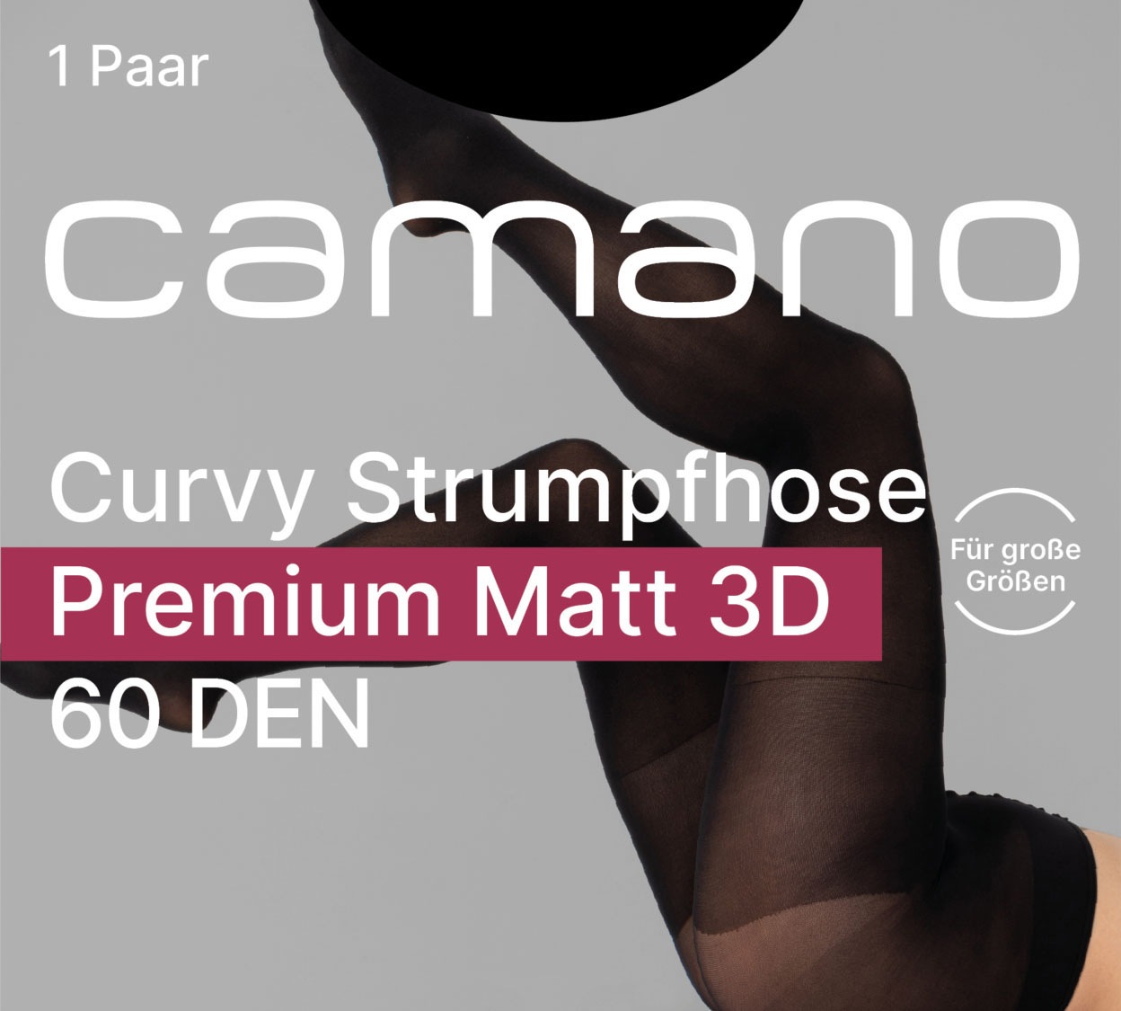 Camano Feinstrumpfhose »fine curvy«, mit grossen Grössen