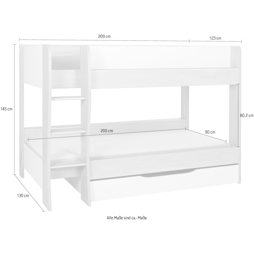 Gami Etagenbett »ROOMY«, Mit Bettkasten