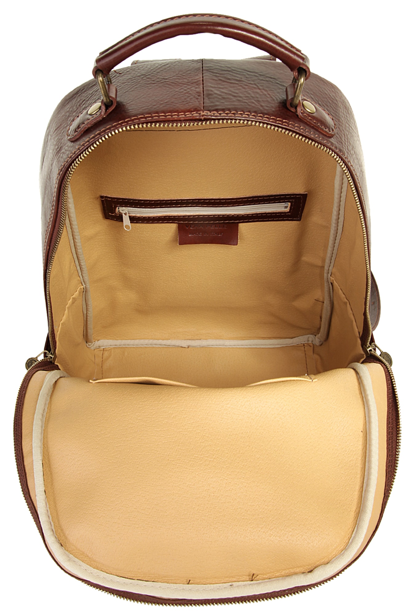 Piké Tagesrucksack, echt Leder, Made in Italy