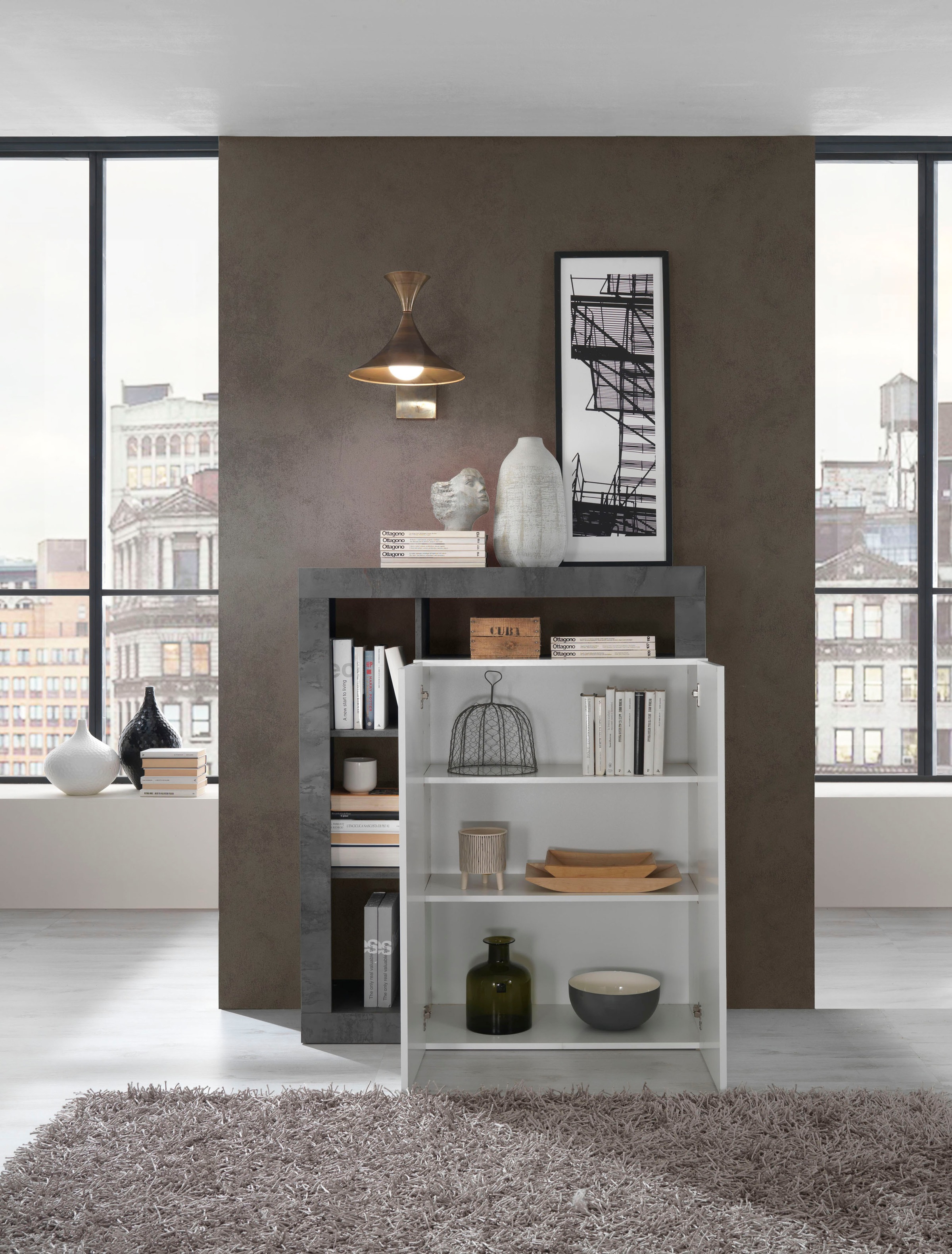 INOSIGN Highboard »Hamburg«, Breite 108 cm