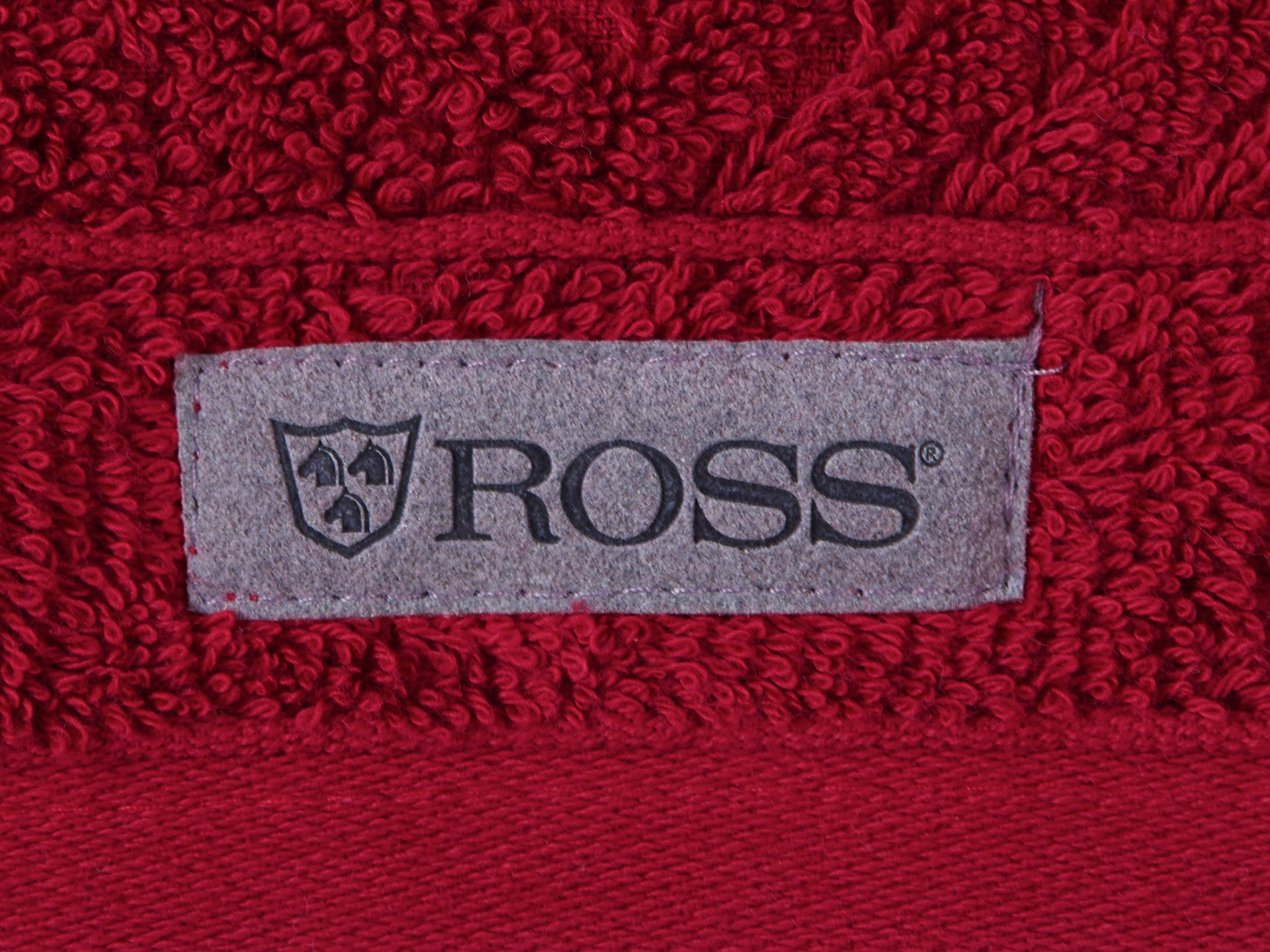 ROSS Handtuch »Smart«, (2 St.), Uni-Rippe mit Velourslabel