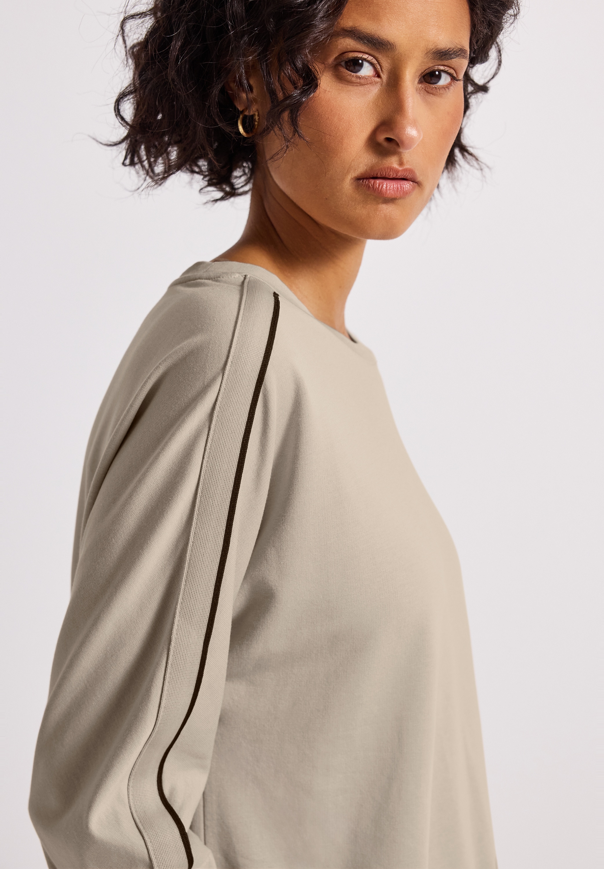 STREET ONE 3/4-Arm-Shirt, mit Galonstreifen