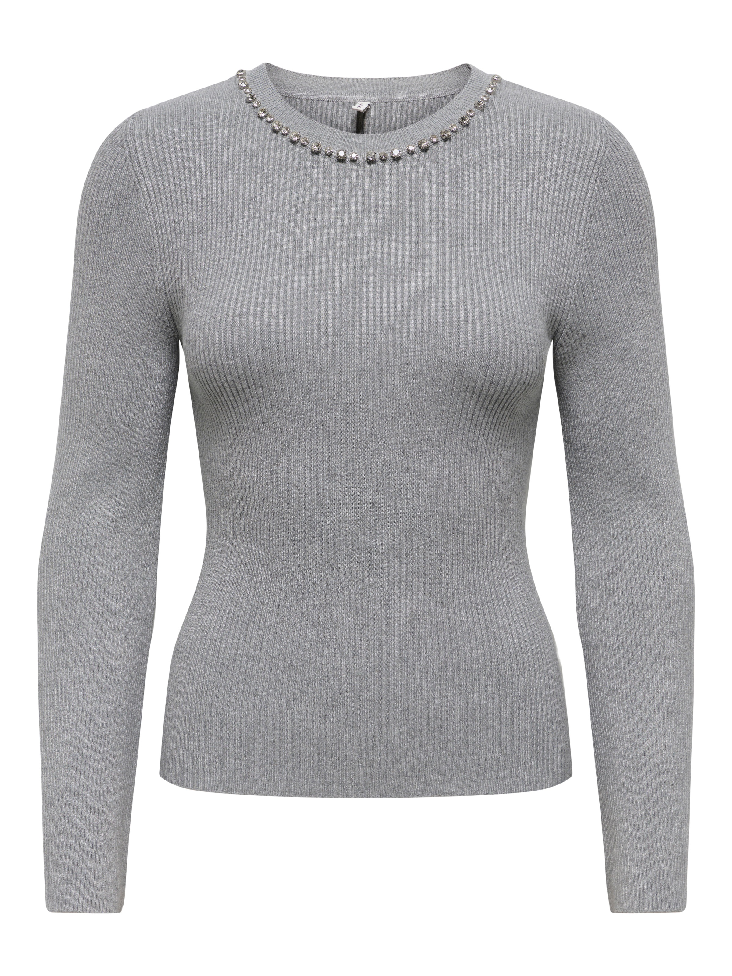 ONLY Rundhalspullover »ONLNATASCHA LS BLING O-NECK CC KNT«