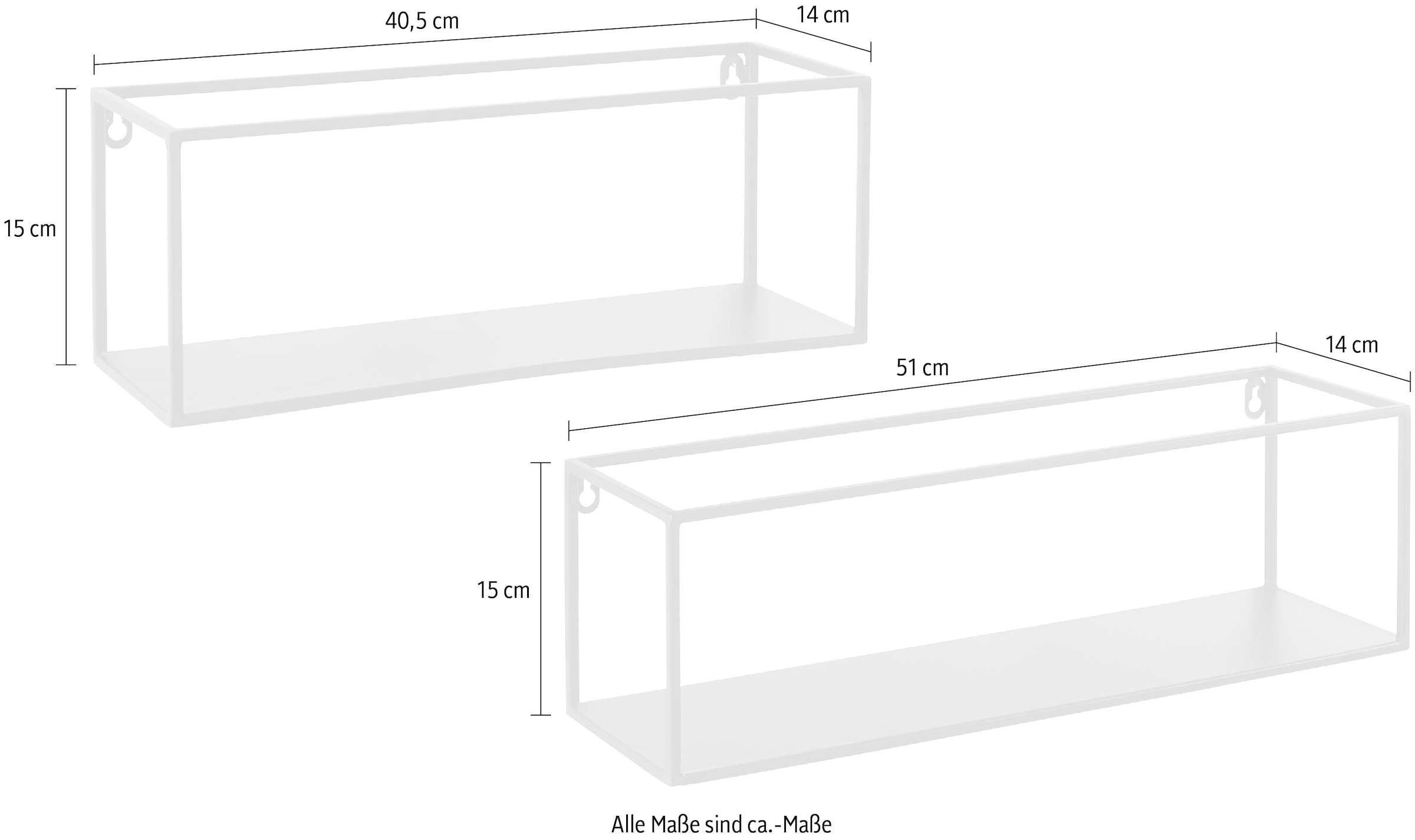 LeGer Home by Lena Gercke Deko-Wandregal »Berit«, (Set, 2 St.)