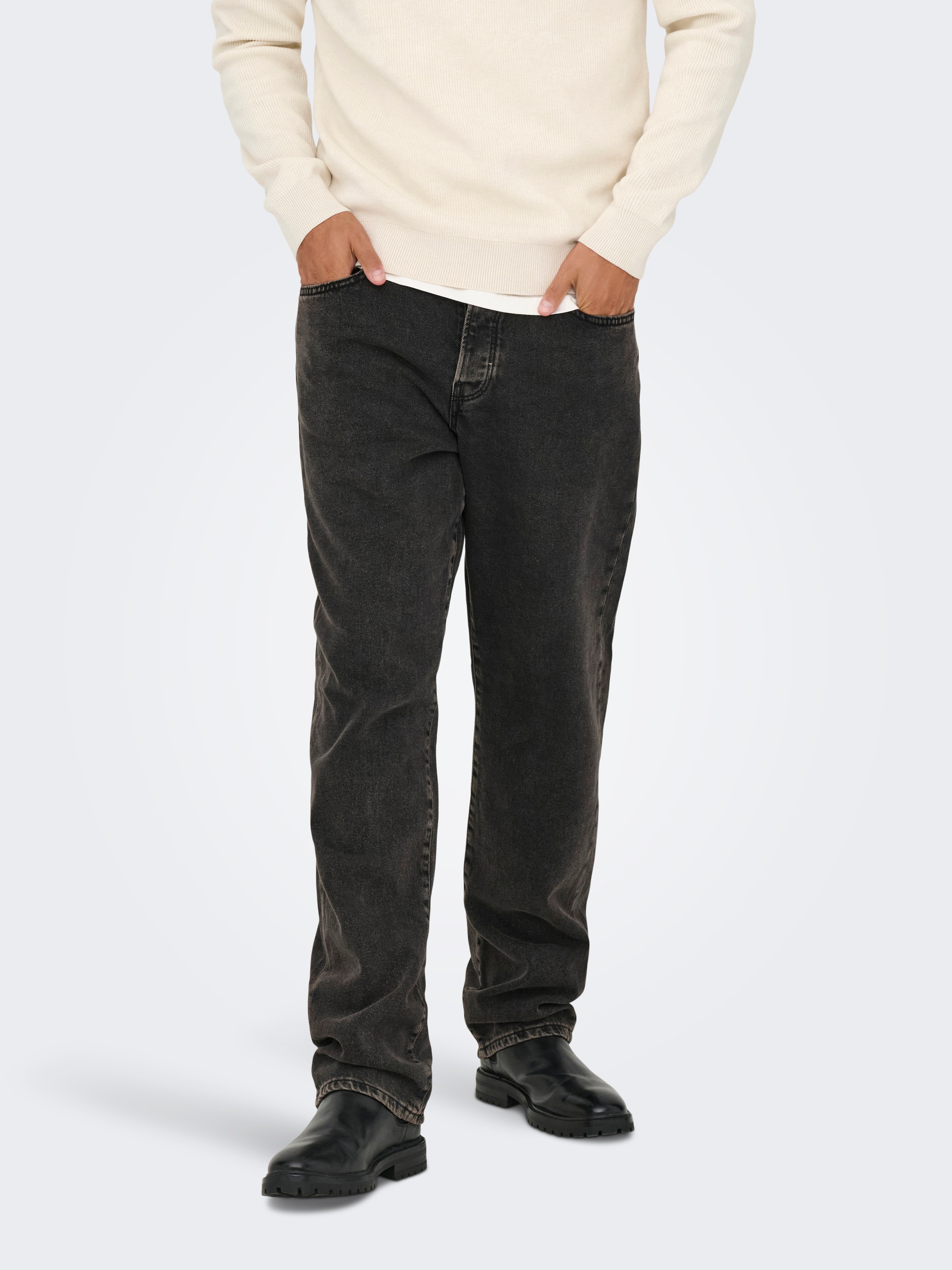 ONLY & SONS Regular-fit-Jeans »ONSEDGE STRAIGHT BOX TAI DNM MU OTL«