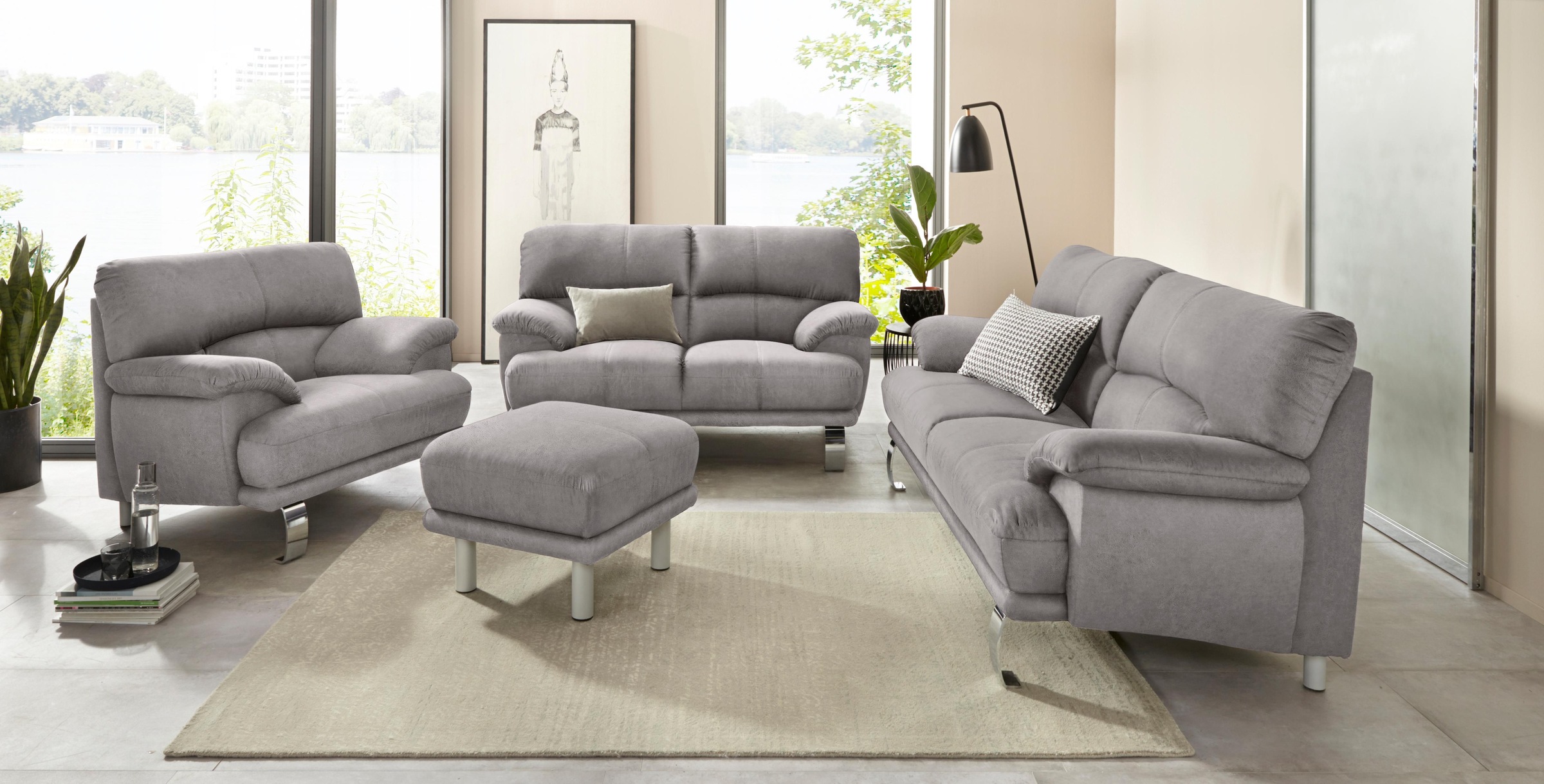 TRENDMANUFAKTUR 2-Sitzer »Cecilia II, mit italienischem Design, tollen Details«, und tollem Sitzkomfort