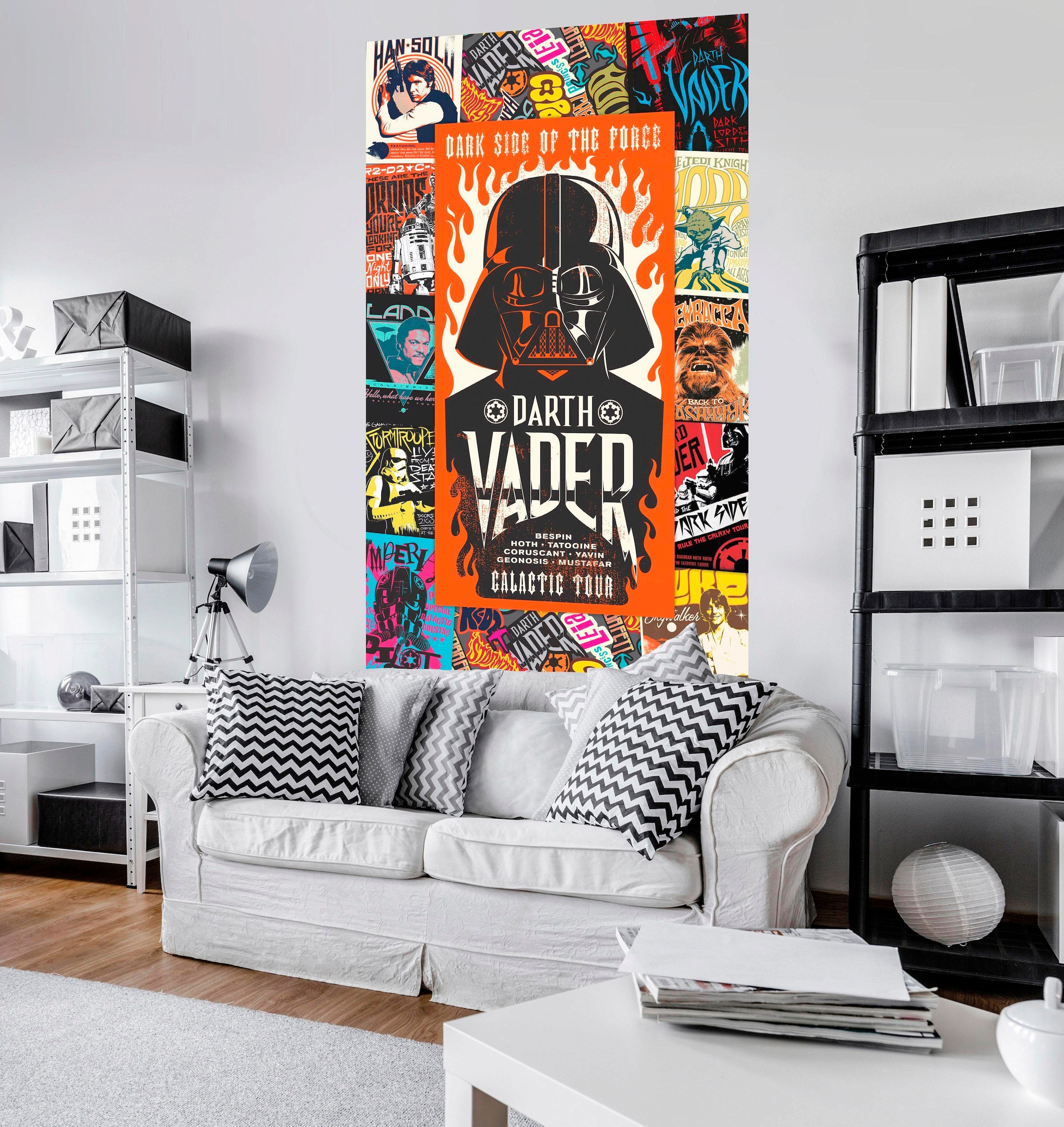 Komar Vliestapete »Digitaldruck Vlies - Star Wars Rock on Posters - Grösse 120 x 200 cm«, bedruckt, Kinderzimmer
