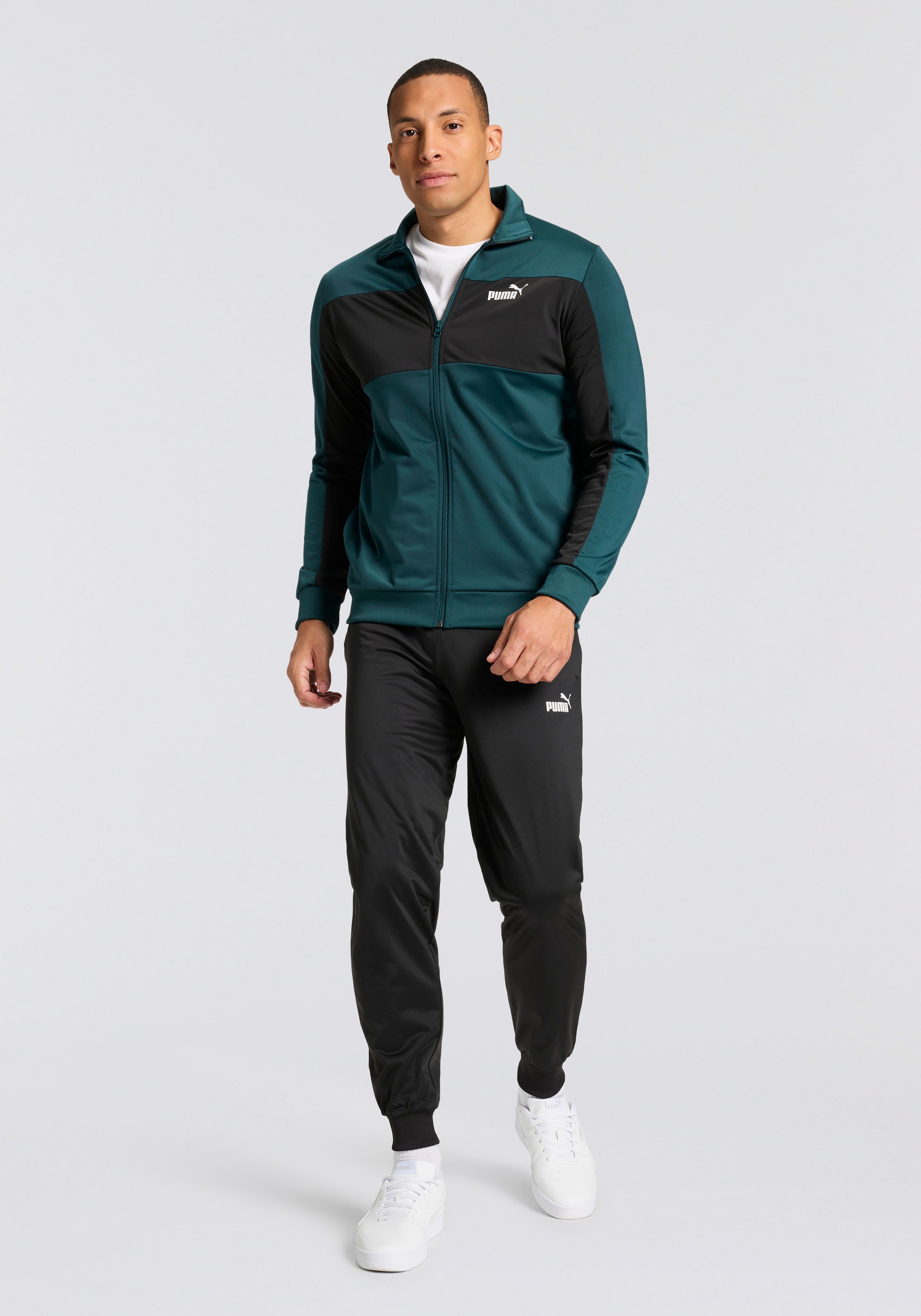 PUMA Trainingsanzug »POLY COLORBLOCK SUIT« 2 Stk. für Sport- und Freizeitaktivitäten, mit elastischem Bund