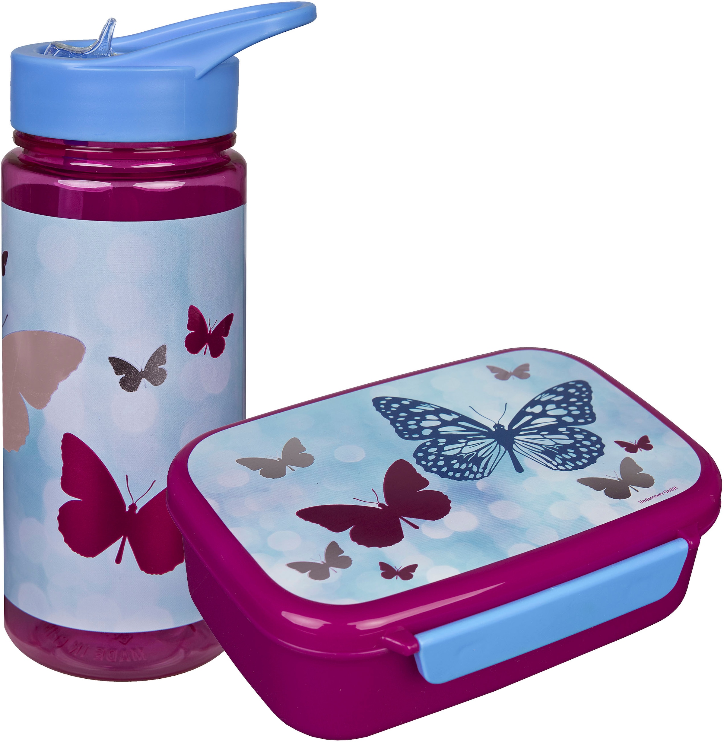 Scooli Lunchbox »Fly & Sparkle«, (Set, 2 tlg.), Brotzeitdose & Trinkflasche