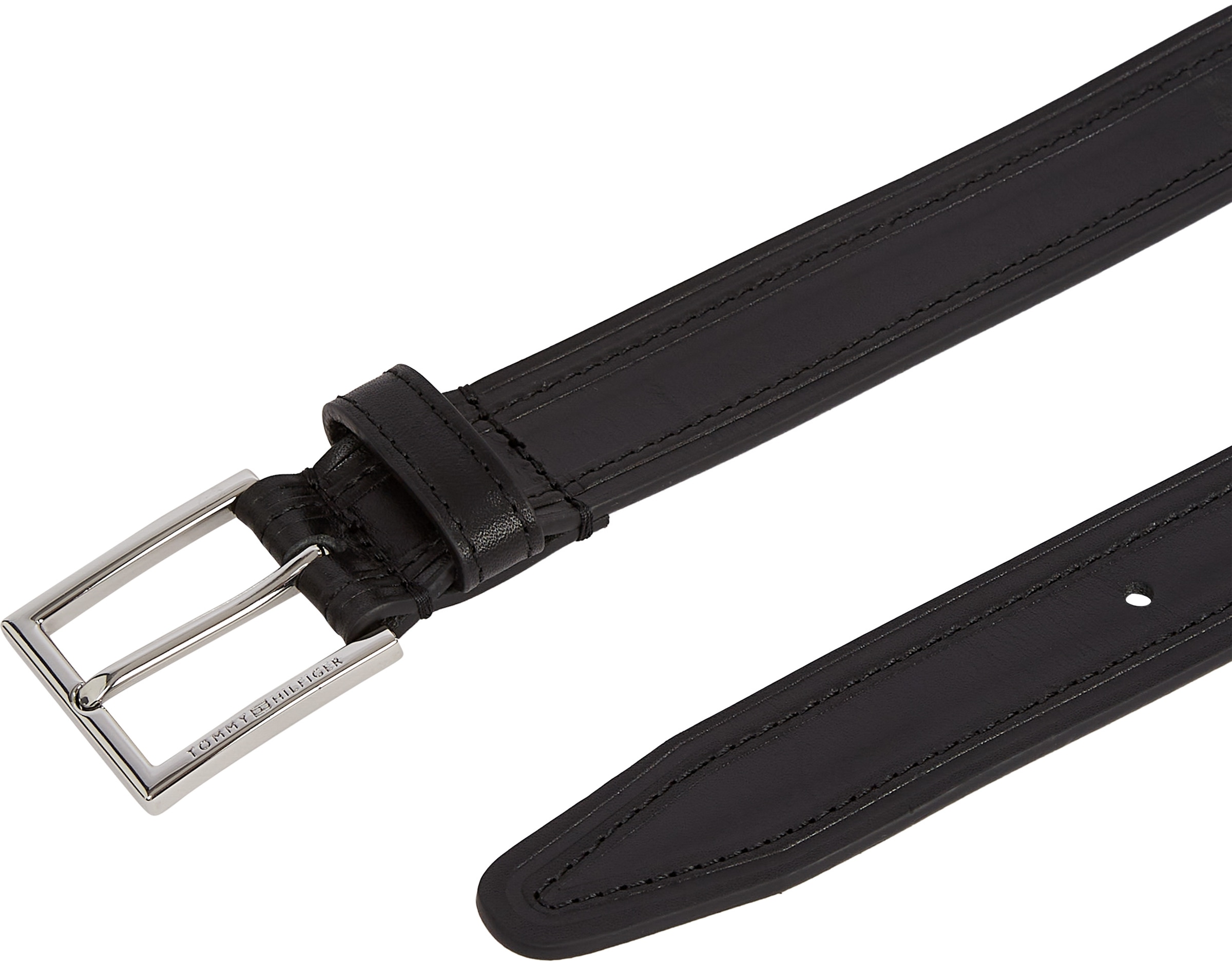 Tommy Hilfiger Ledergürtel »HUDSON EMBOSS LEATHER 3.0«, Grössenverstellbar