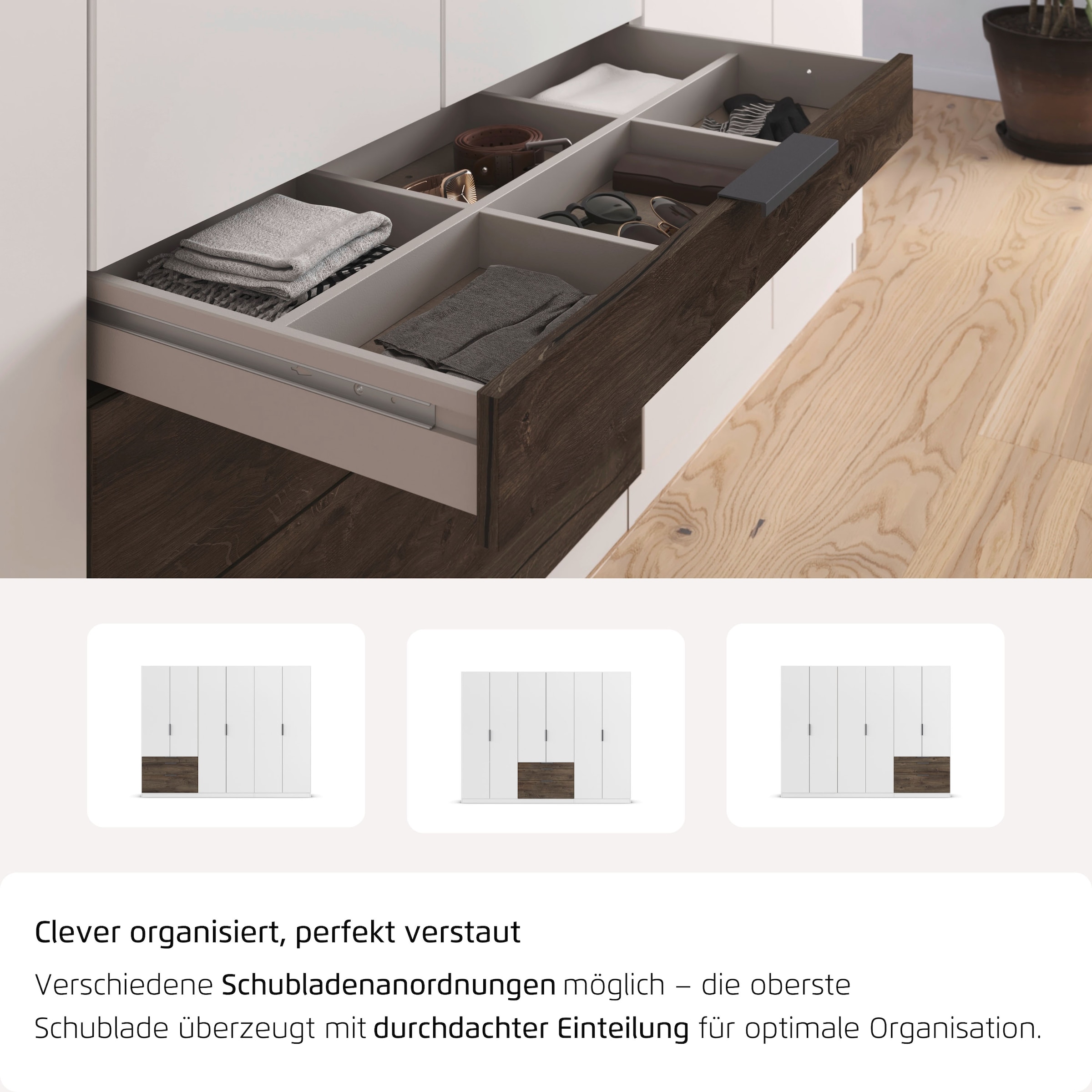 rauch Jugendzimmer-Set »Komplettschlafzimmer Schlafzimmer NOOSA mit Schrank Breite 175 cm,«, (Set, 4 tlg.), Bett 100x200 cm, Nachttisch und Schreibtisch MADE IN GERMANY