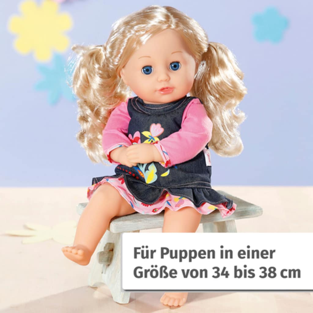 Zapf Creation® Puppenkleidung »Dolly Moda, Jeans Kleid Blumen 36 cm«