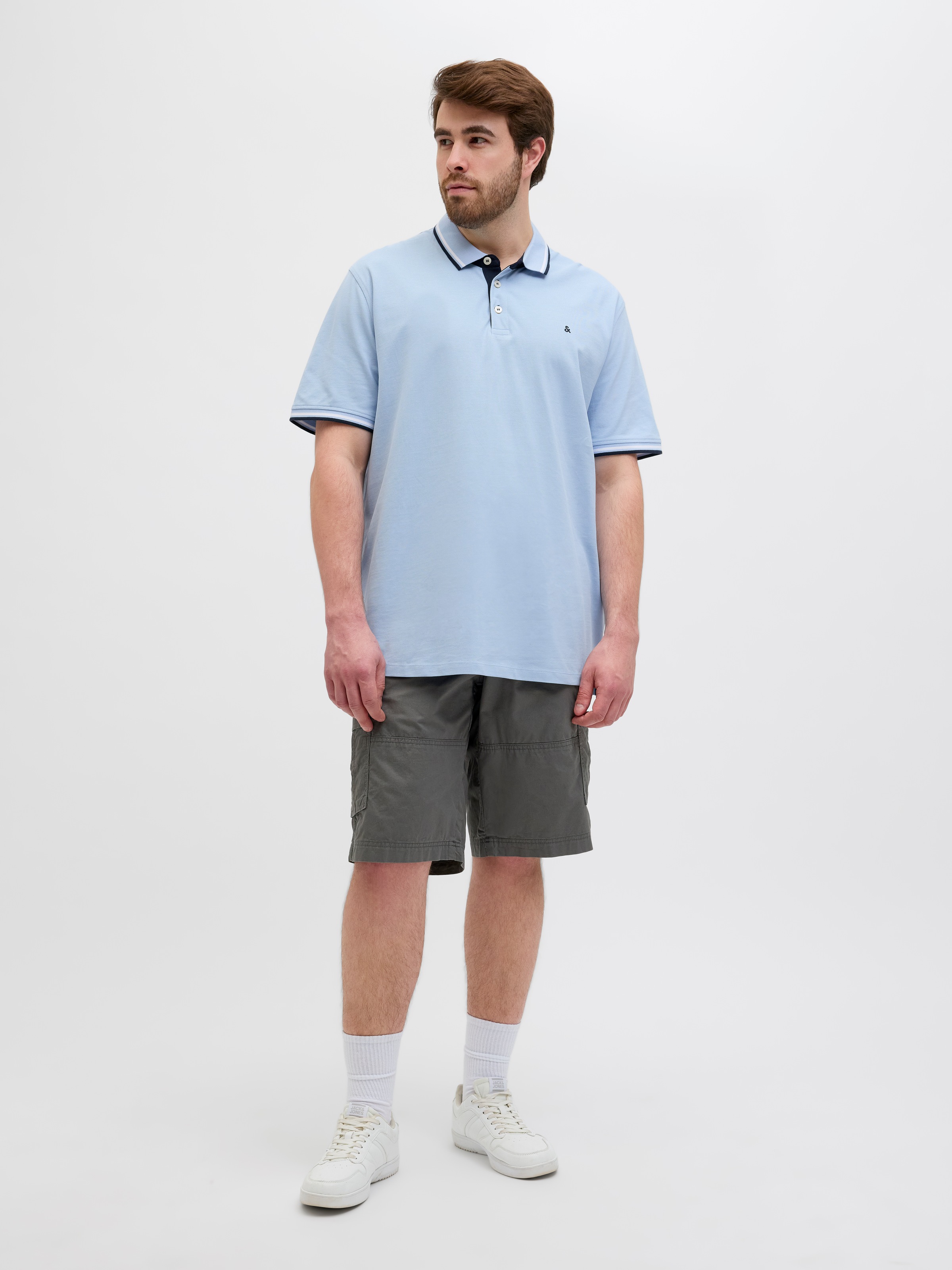 Jack & Jones PlusSize Poloshirt »JJEPAULOS POLO SS NOOS PLS«, mit Logo Stickerei