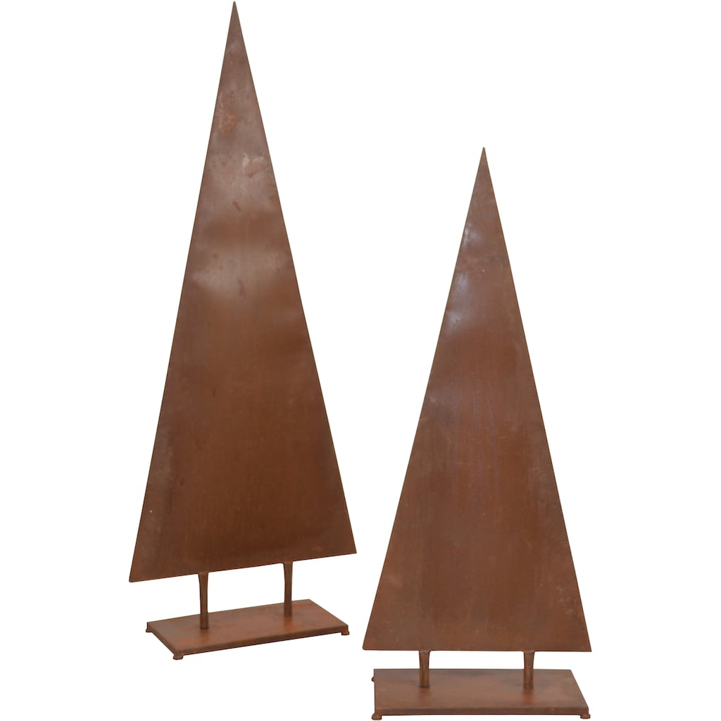 HOFMANN LIVING AND MORE Dekobaum »Weihnachtsbaum, Weihnachtsdeko aussen«, aus Metall, mit rostiger Oberfläche