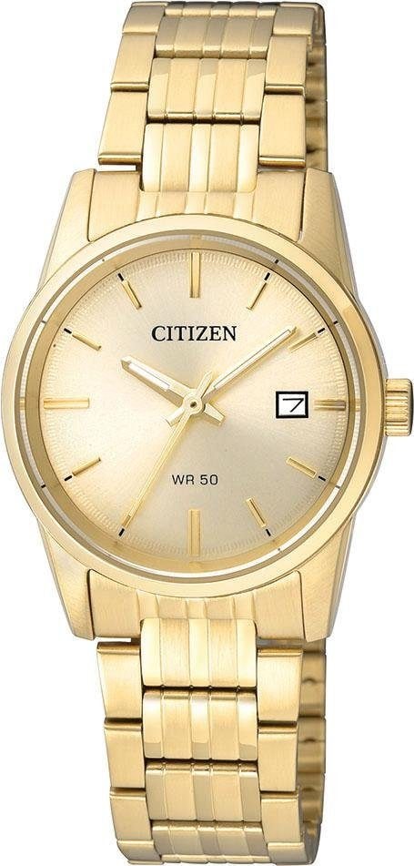 Citizen Quarzuhr »EU6002-51P«, Armbanduhr, Damenuhr, Edelstahlarmband, Datum