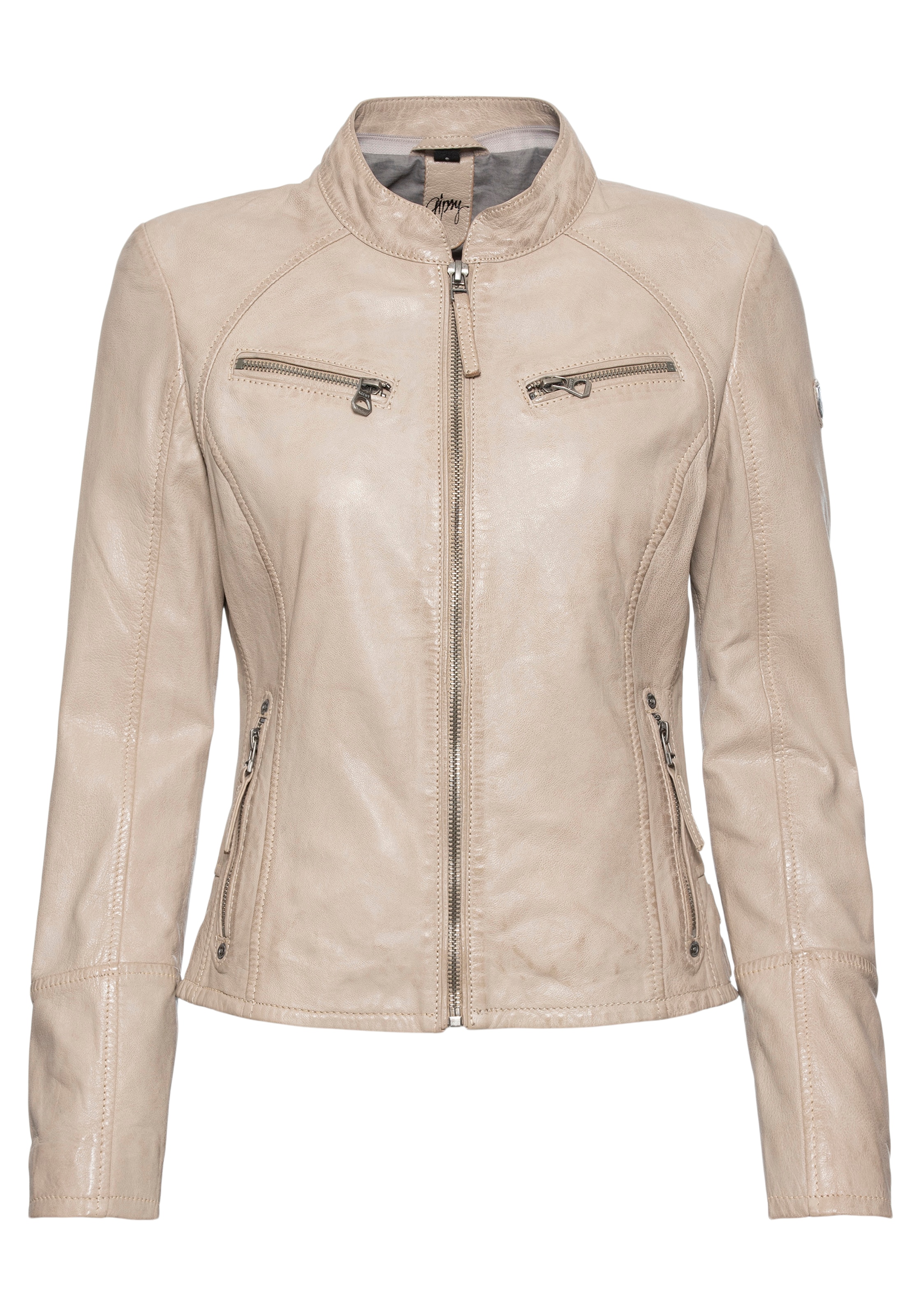 Mauritius Lederjacke »NOLA«, mit Kapuze, Two-in-One Style - mit abnehmbarer Jersey-Kapuze