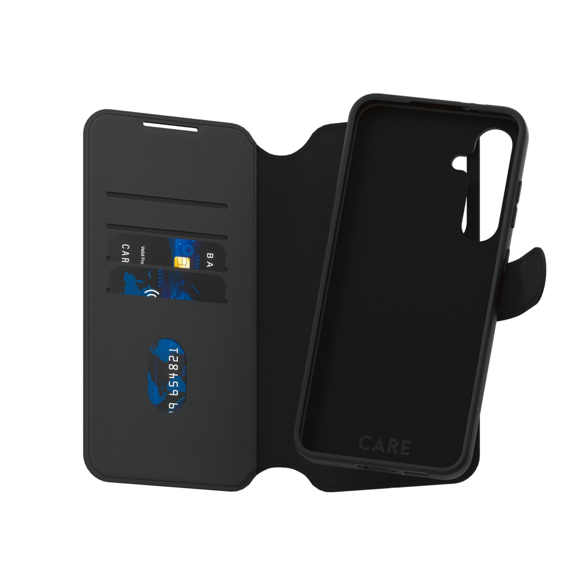 CARE by PanzerGlass Handyhülle »Wallet Case with Kickstand für Samsung Galaxy A55 5G«, Backcover, Schutzhülle, Handyschutzhülle, Case, Schutzcase, stossfest