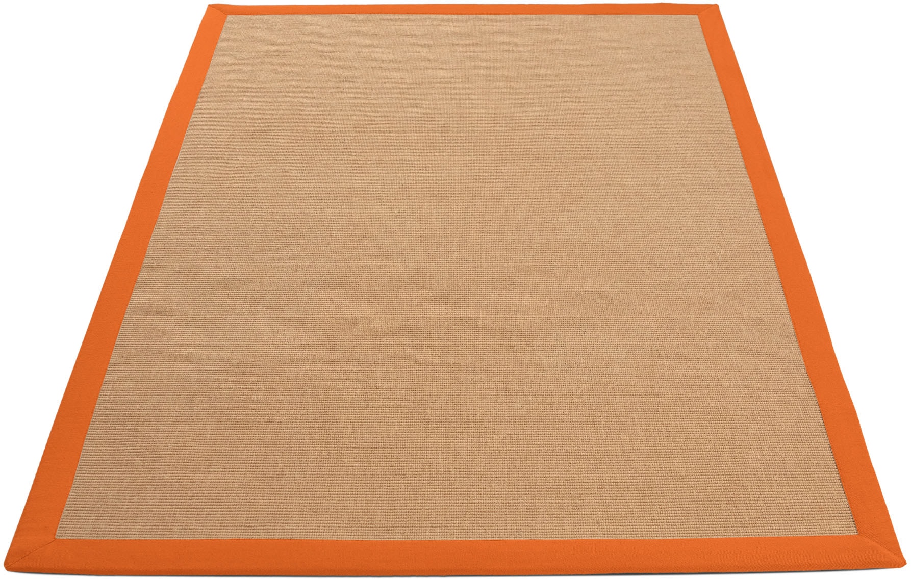 carpetfine Sisalteppich »Sisal,  auch als Läufer erhältlich«, rechteckig, 5 mm Höhe, mit farbiger Bordüre, Anti Rutsch Rückseite, viele Grössen, Wohnzimmer