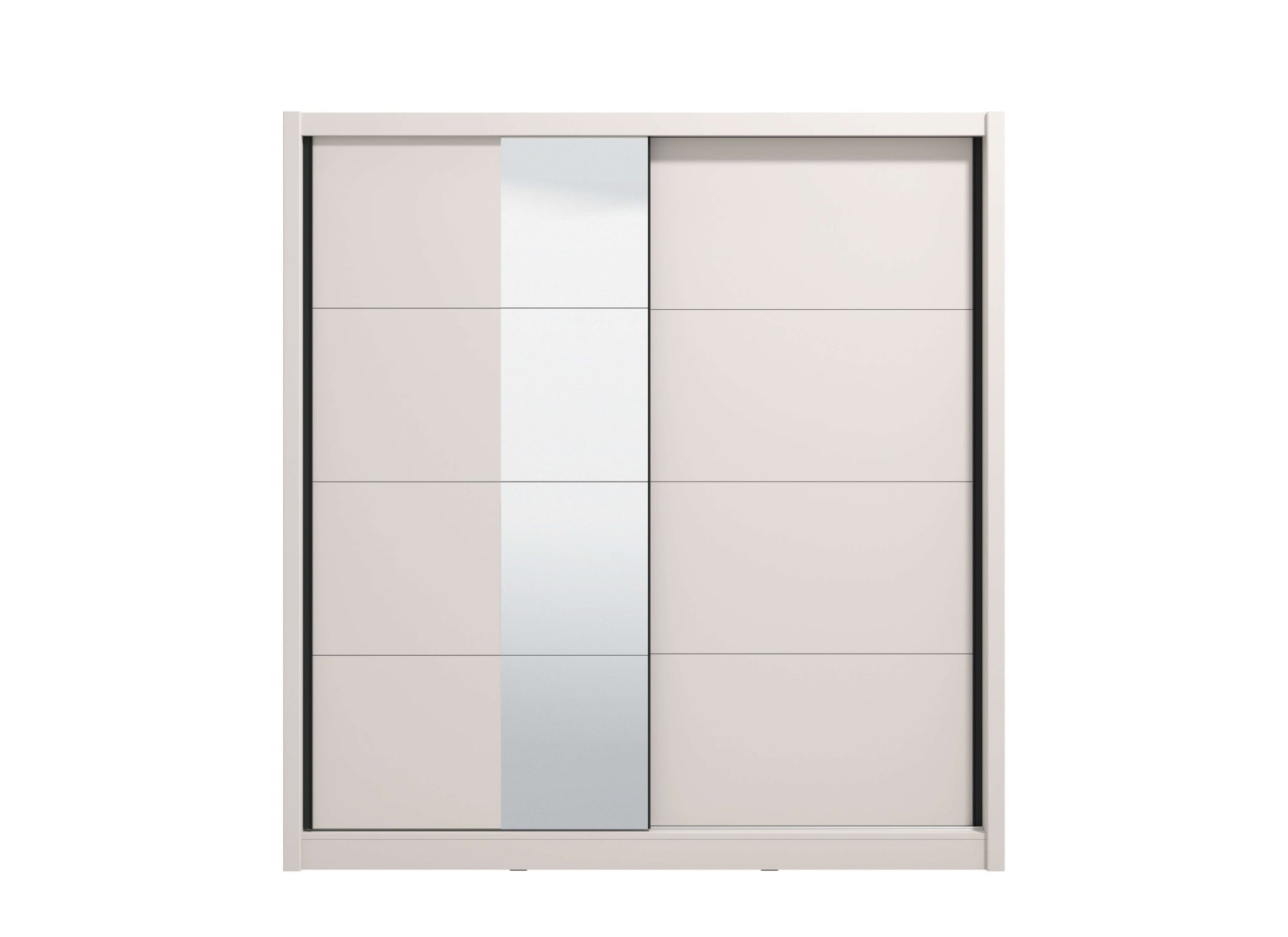 INOSIGN Schwebetürenschrank »Albi, Schlafzimmerschrank, Wäscheschrank in cashmere oder weiss«, Kleiderschrank mit Spiegel MIT Innenausstattung,FSC®-zertifiziert