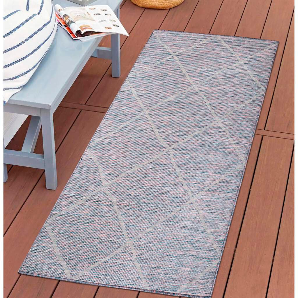 Carpet City Outdoorteppich »PALM 3075«, rechteckig, 5 mm Höhe, Läufer, Wetterfest & UV-beständig, für Balkon, Terrasse, Küche, flach