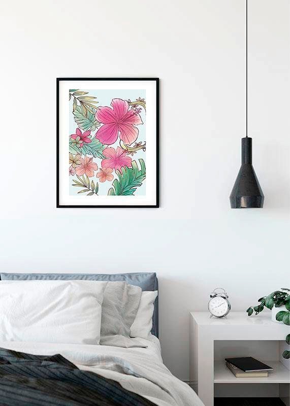 Komar Bild »Ariel Flowers«, Disney, (1 St.), Wandbild zur Dekoration im Kinderzimmer - ohne Rahmen
