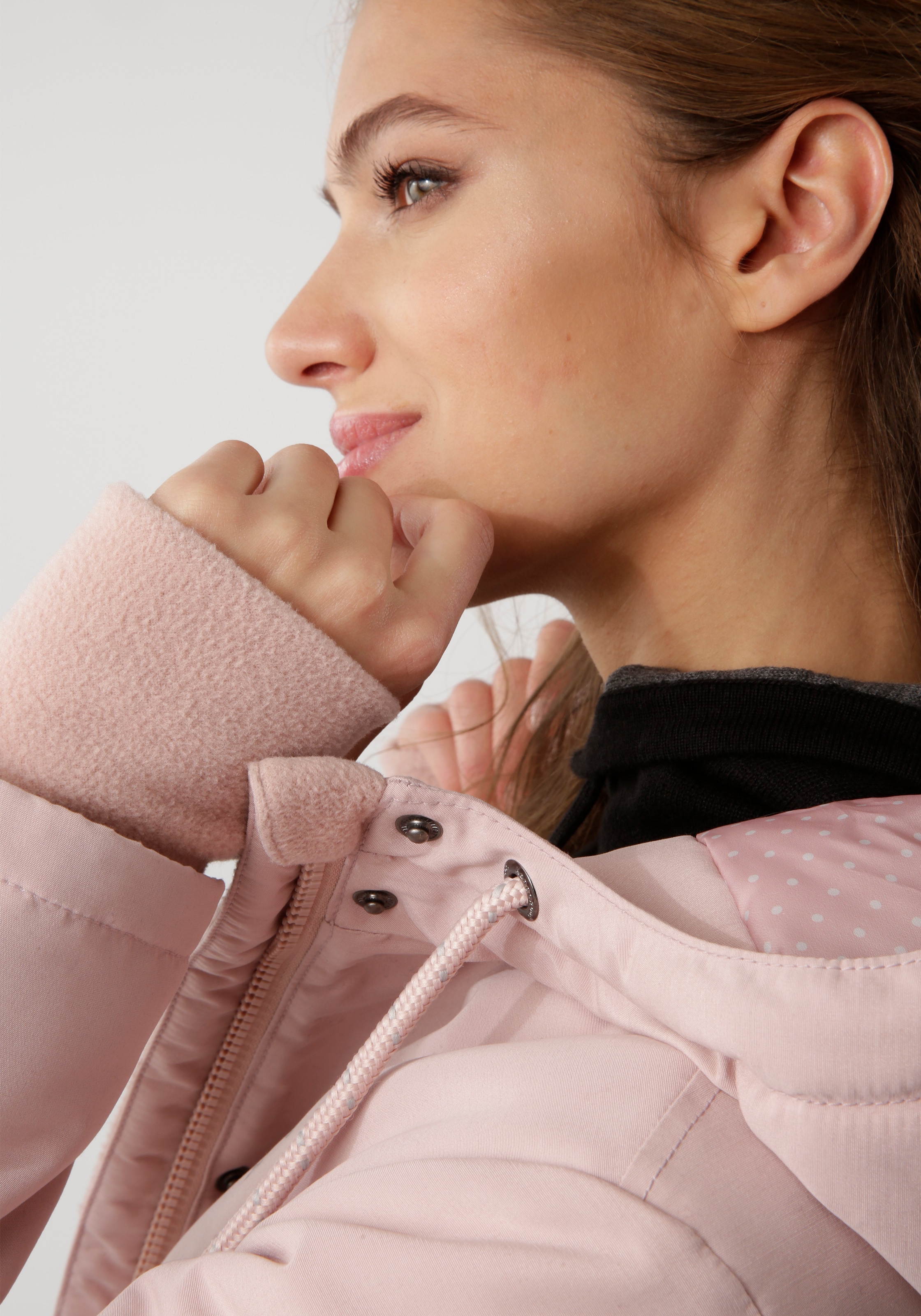 KangaROOS Langjacke, mit Kapuze, für den Übergang, aus leichtem Webmaterial, modisch