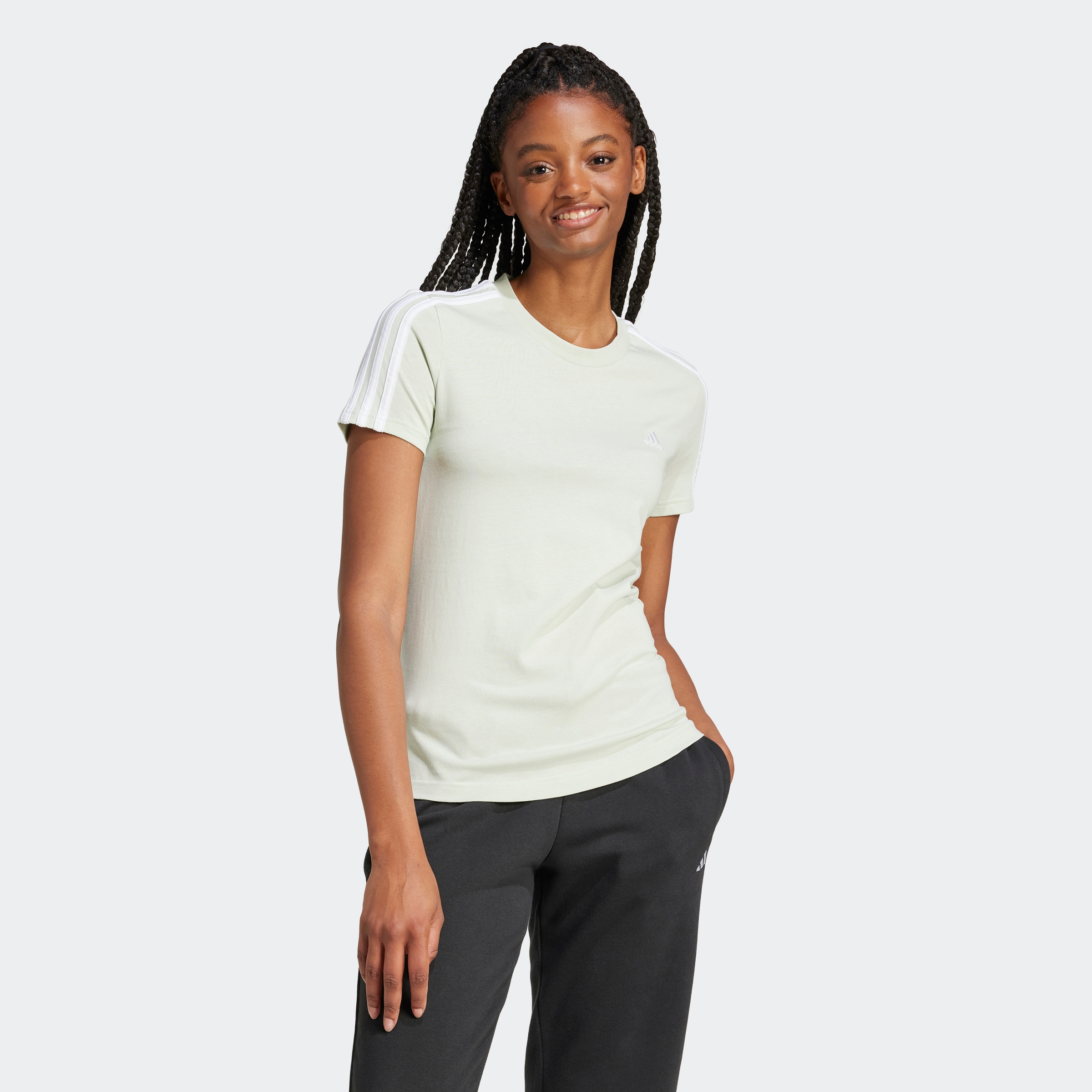 adidas Sportswear T-Shirt »LOUNGEWEAR ESSENTIALS SLIM 3-STREIFEN«