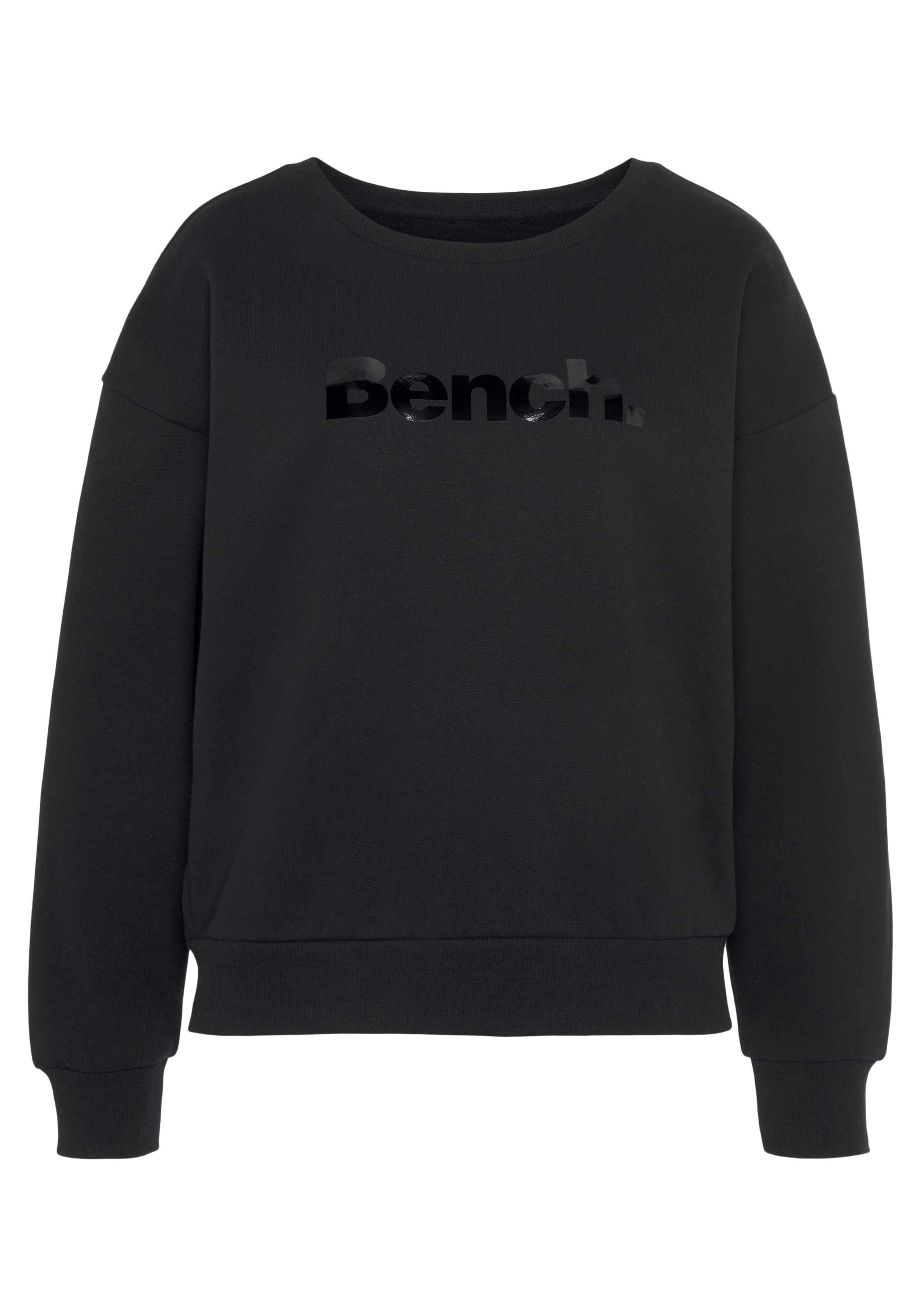 Bench. Loungewear Sweatshirt, mit glänzendem Logodruck, Loungewear