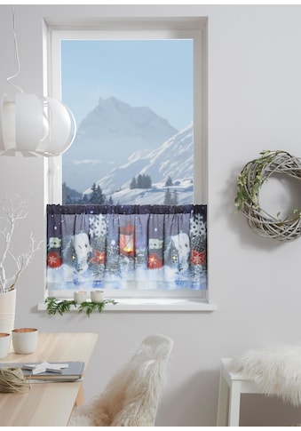 my home Scheibengardine »Winterzauber«, (1 St.), mit Weihnachtsmotiven HxB: 45x120,... kaufen