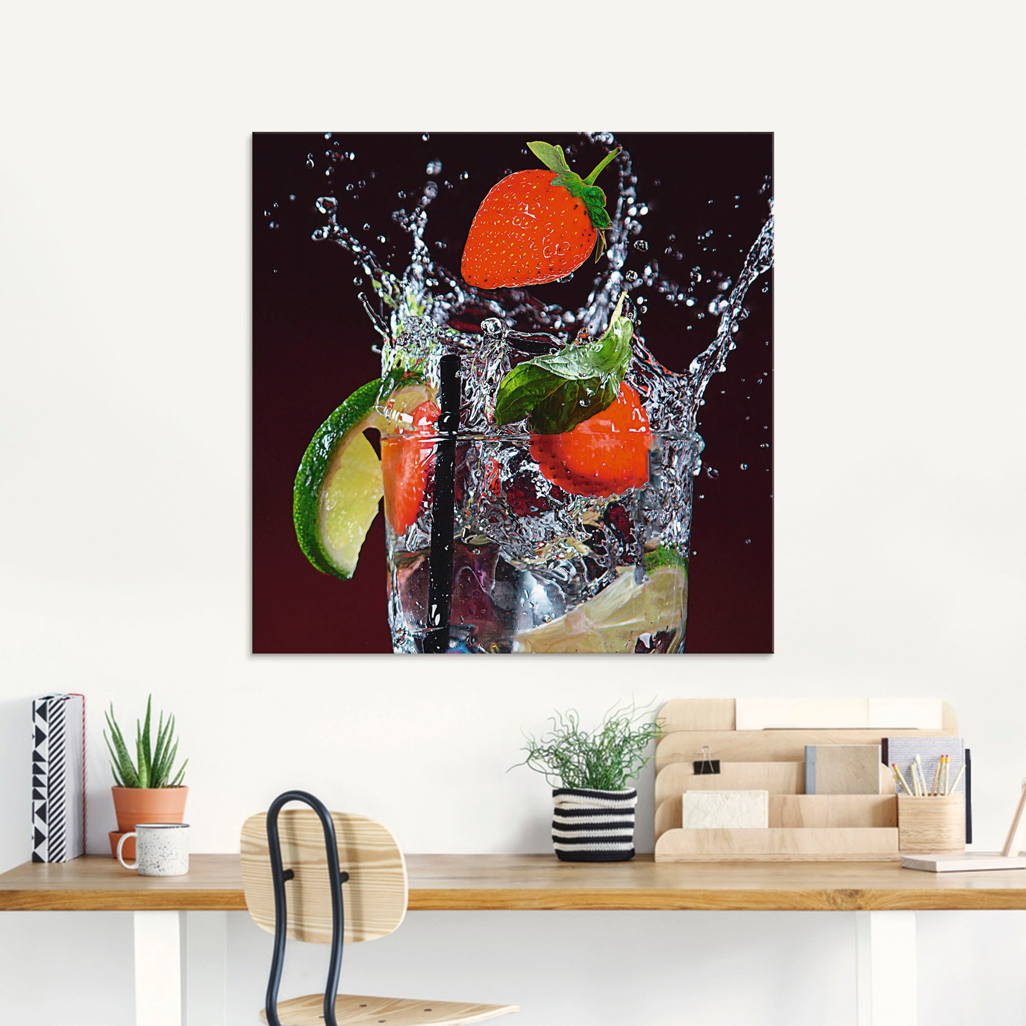 Artland Glasbild »Frischer Fruchtcocktail I«, Getränke, (1 St.), in verschiedenen Grössen