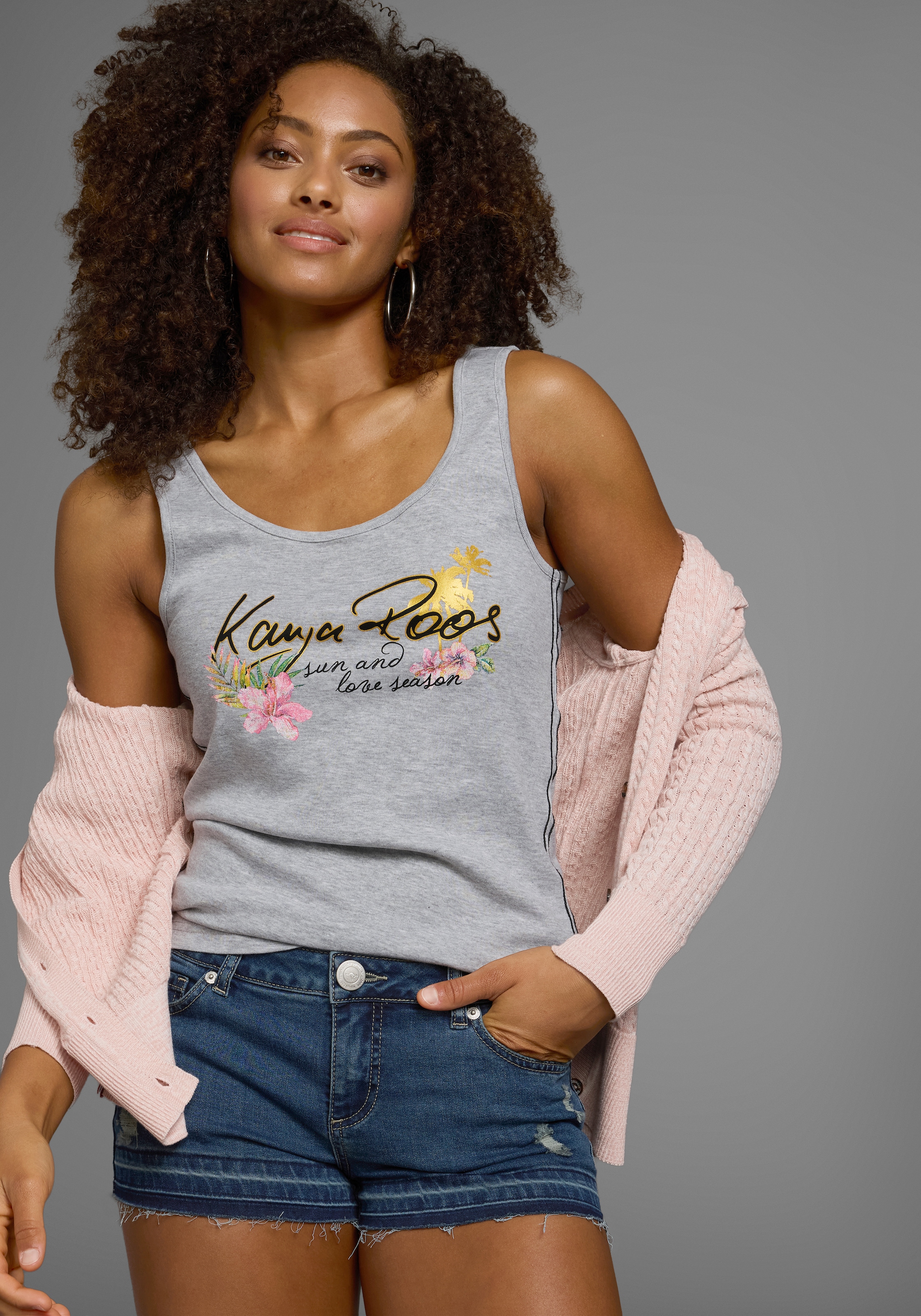 KangaROOS Tanktop, mit femininem Frontdruck