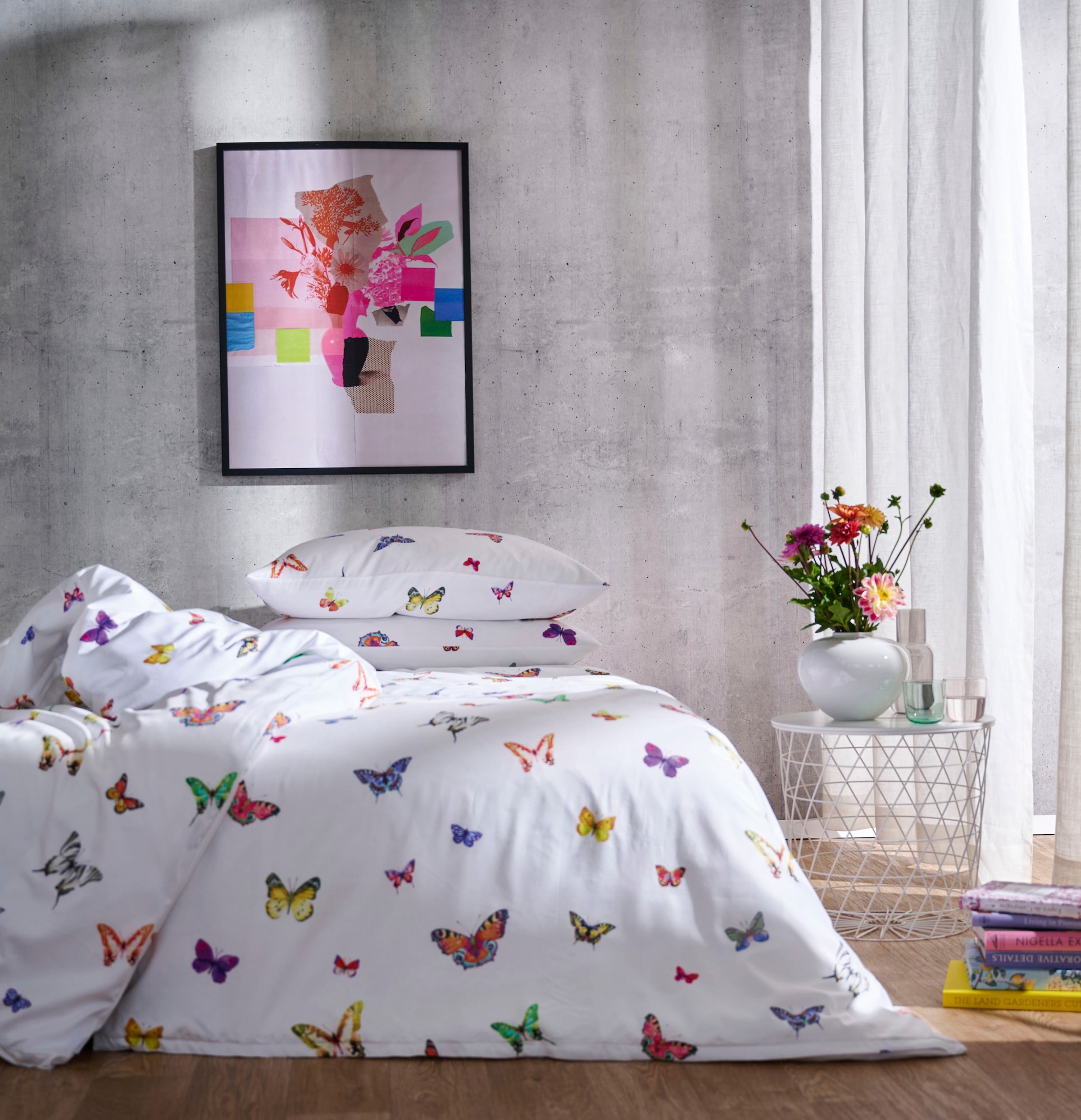 Schlafbereich im Jelmoli-Online APELT Farbig modische tanzende Bettwäsche kaufen ❤ Statement Shop Schmetterlinge, »Lucky«, im