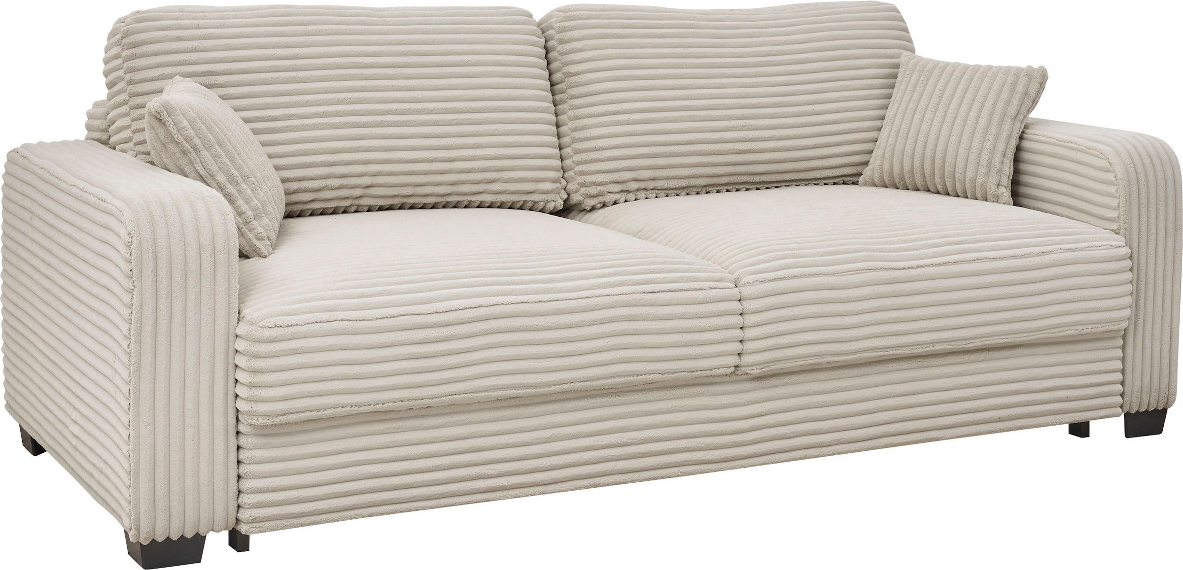 ED EXCITING DESIGN Schlafsofa »Carrara«, frei im Raum stellbar, mit Bettkasten, mit Schlaffunktion und 4 Kissen