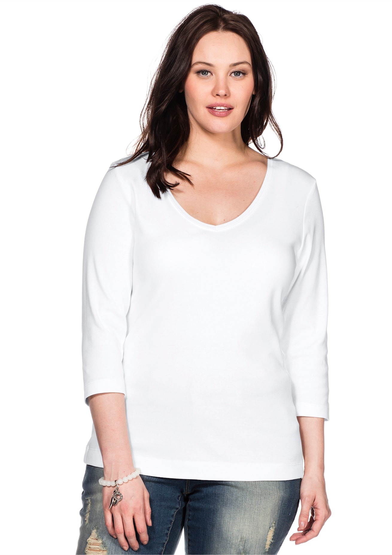 Sheego 3/4-Arm-Shirt »3/4-Arm-Shirt« 1 Stk.