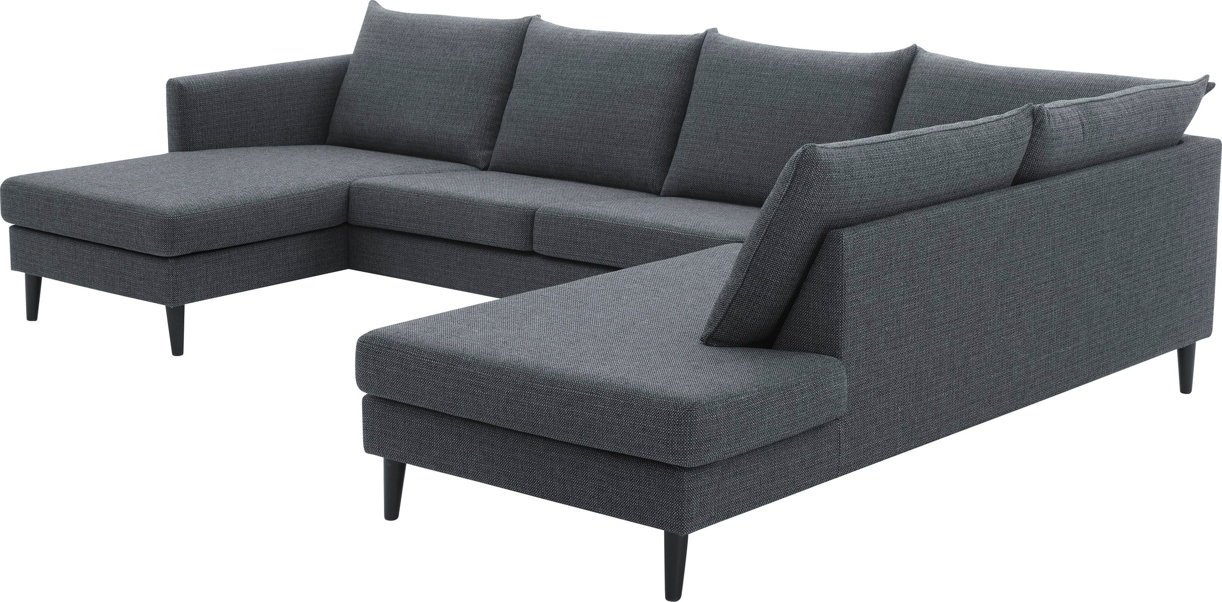 ATLANTIC home collection Wohnlandschaft »Rekvik U-Form«, mit Wellenunterfederung, mit Massivholzfüssen
