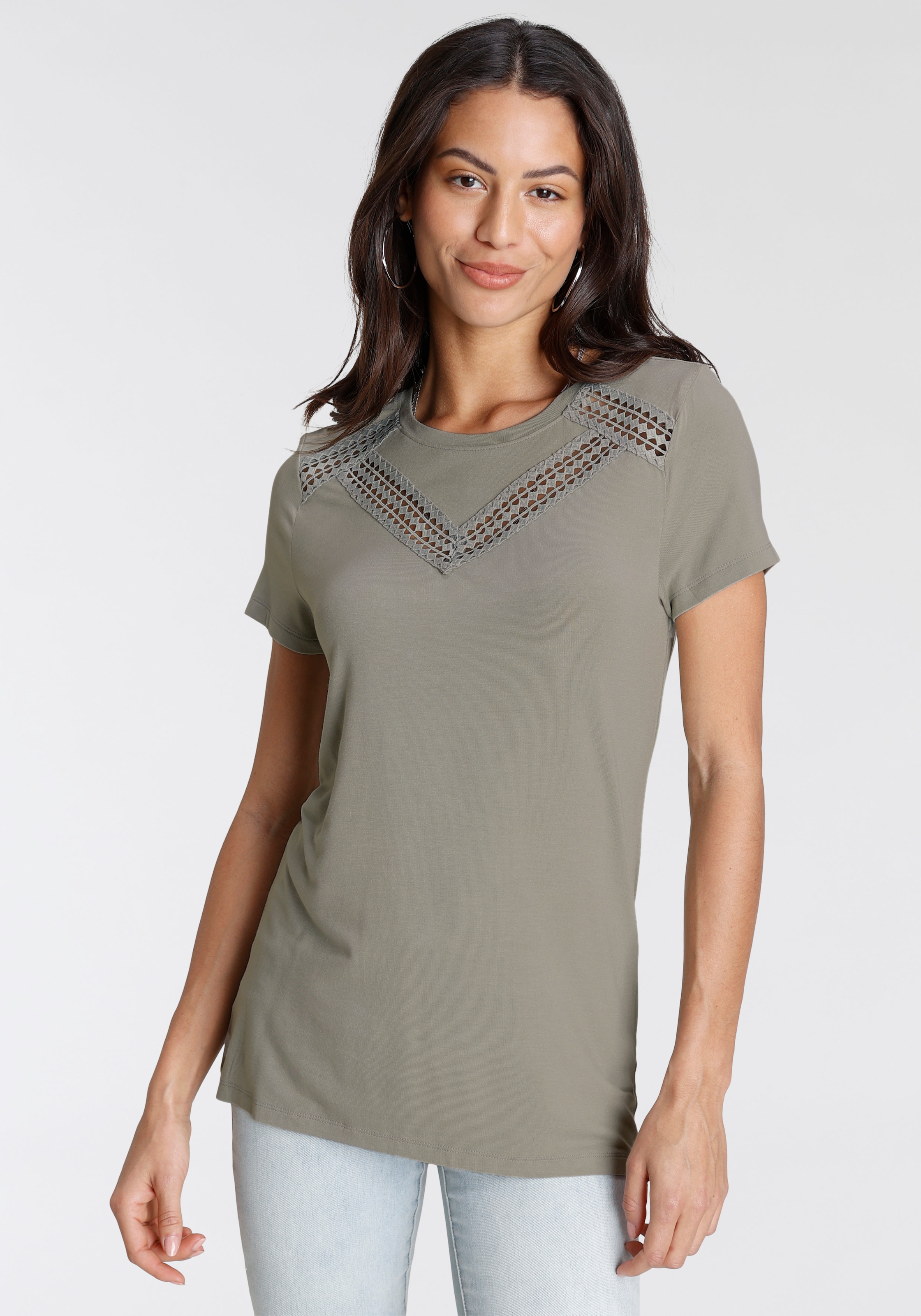 Laura Scott T-Shirt, mit Spitze online shoppen bei Jelmoli-Versand Schweiz