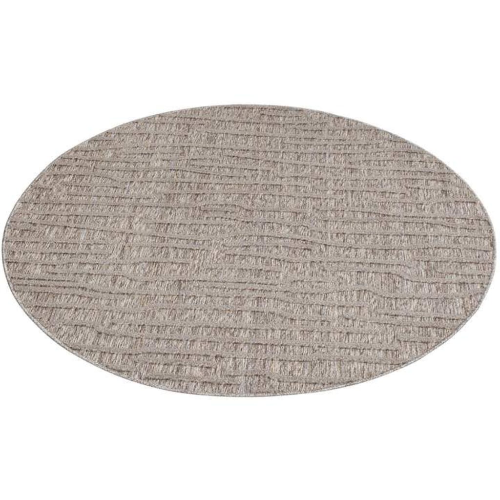 Carpet City Teppich »In-& Outdoorteppich Santorini 450, 3D-Effekt, Gestreift«, rund