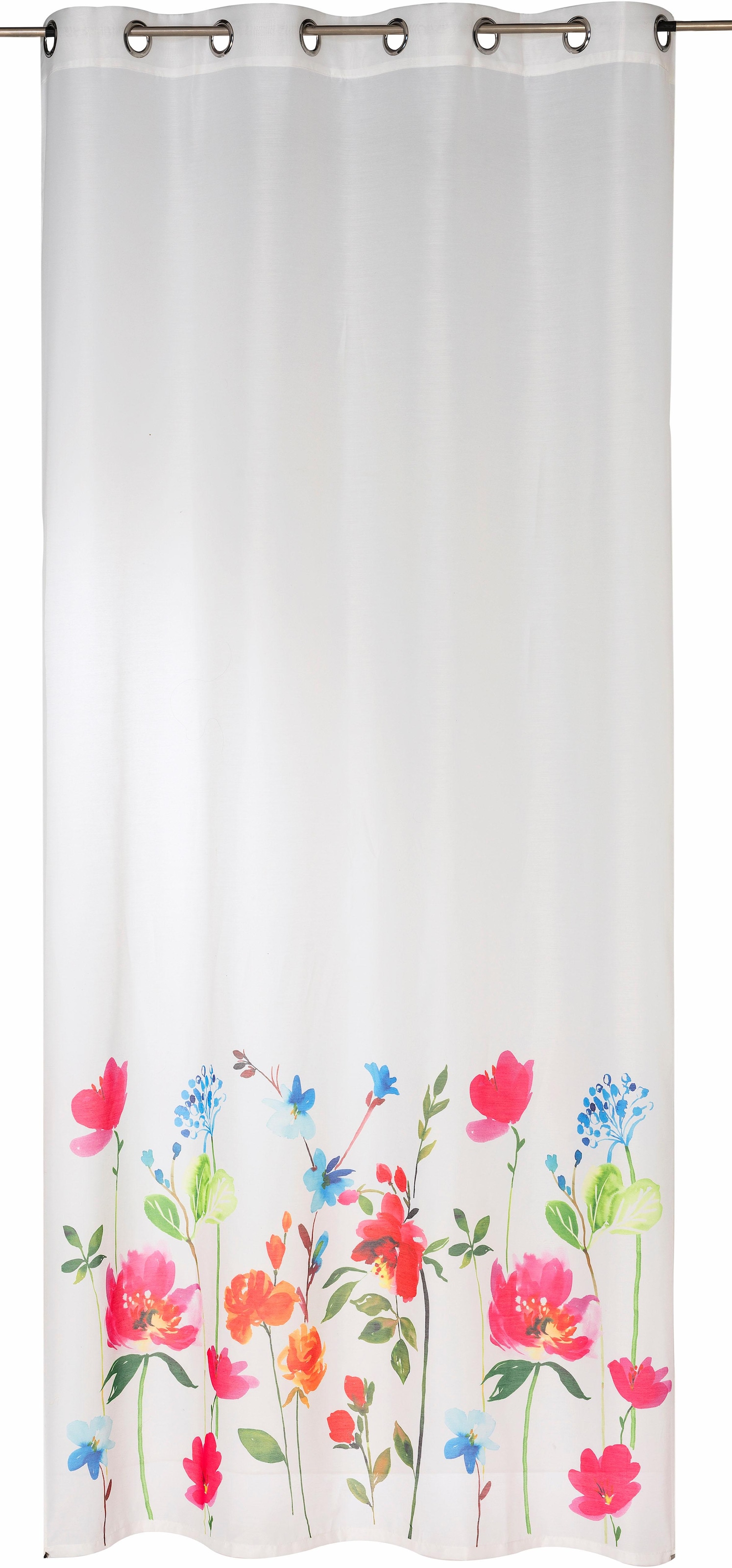 freundin Home Collection Gardine »Summer Breeze 04 weiss-bunt«, (1 St.)