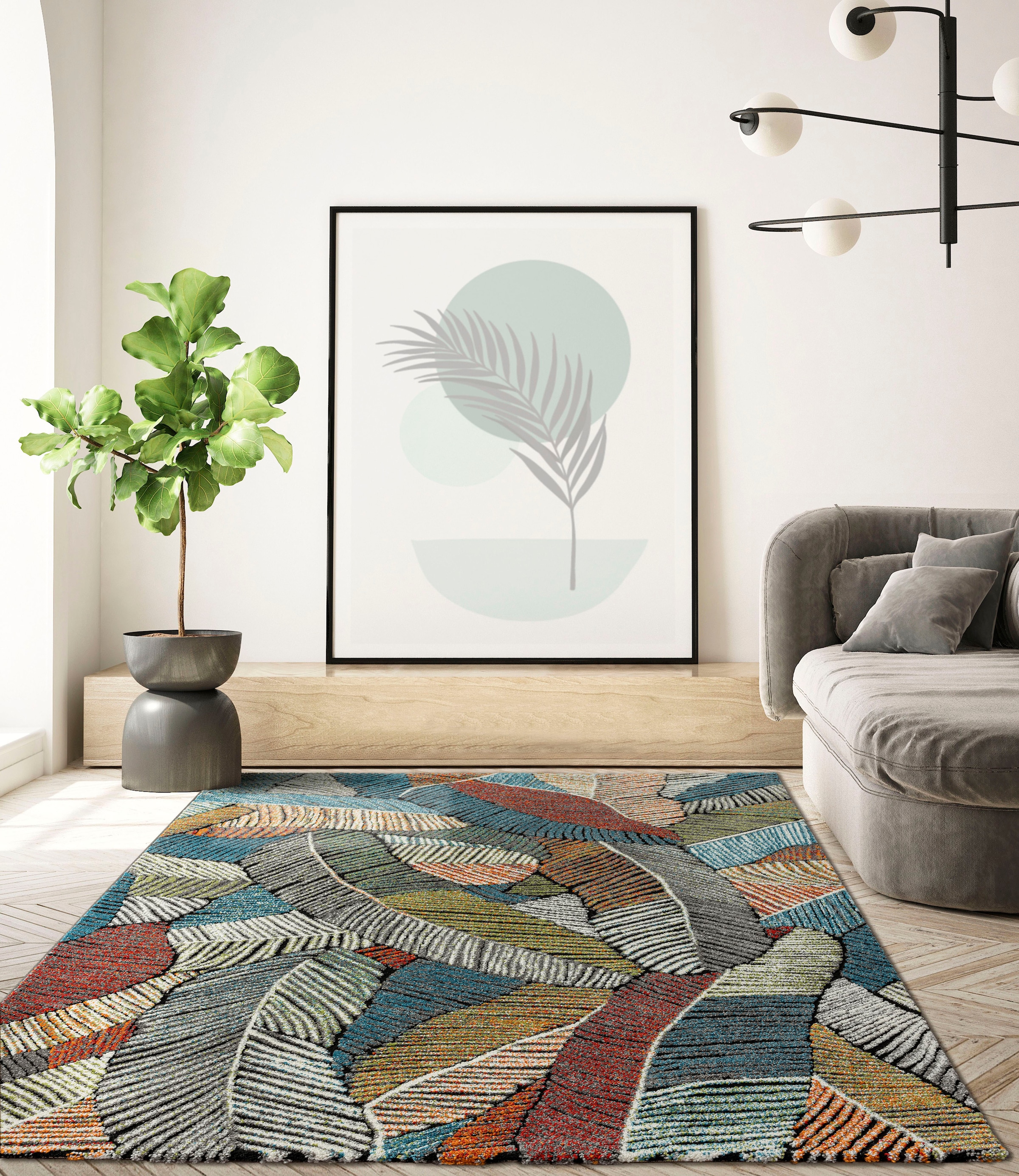merinos Teppich »Relief 40214«, rechteckig, hochwertiger floraler  Kurzflorteppich, Wohnzimmer online bestellen | Jelmoli-Versand