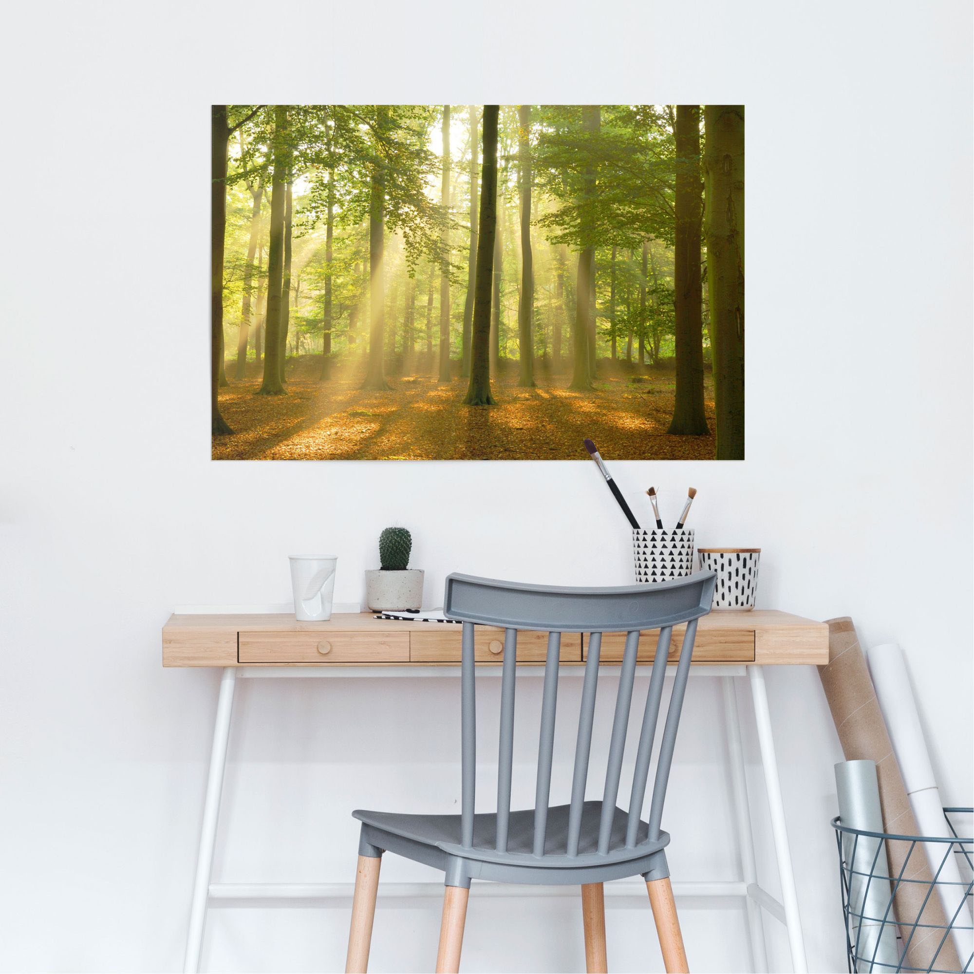 Reinders! Poster »Erleuchteter Wald«, (1 St.)