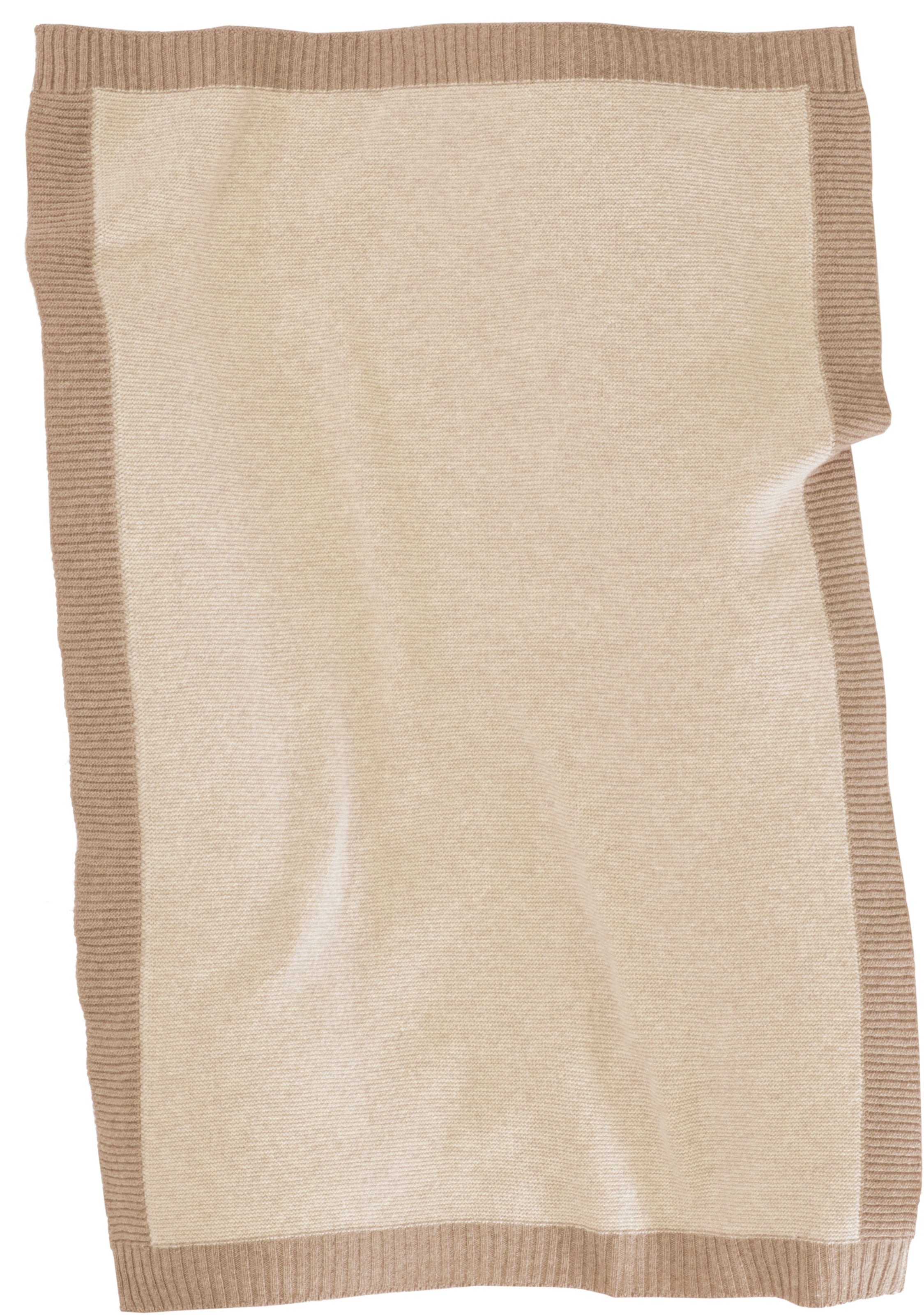 Biederlack Babydecke »Babydecke Wool Knit«, 75 x 100, mit kontrastfarbigem Patentrand
