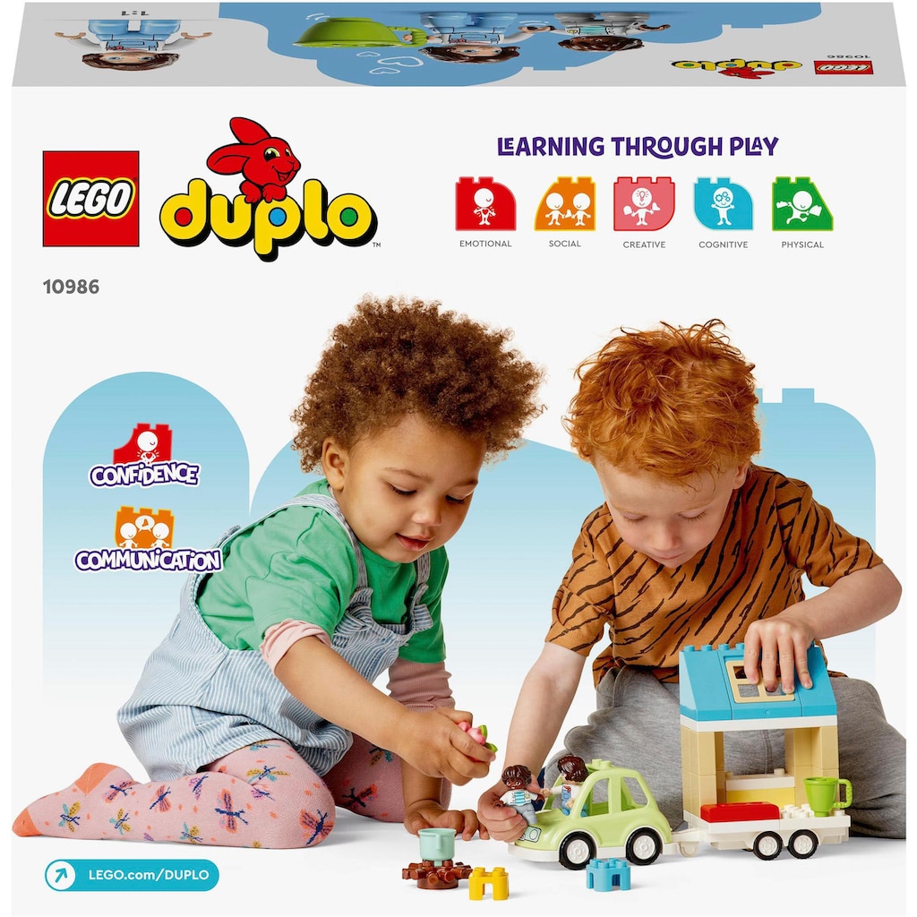 LEGO® Konstruktionsspielsteine »Zuhause auf Rädern (10986), LEGO® DUPLO Town«, (31 St.), Made in Europe