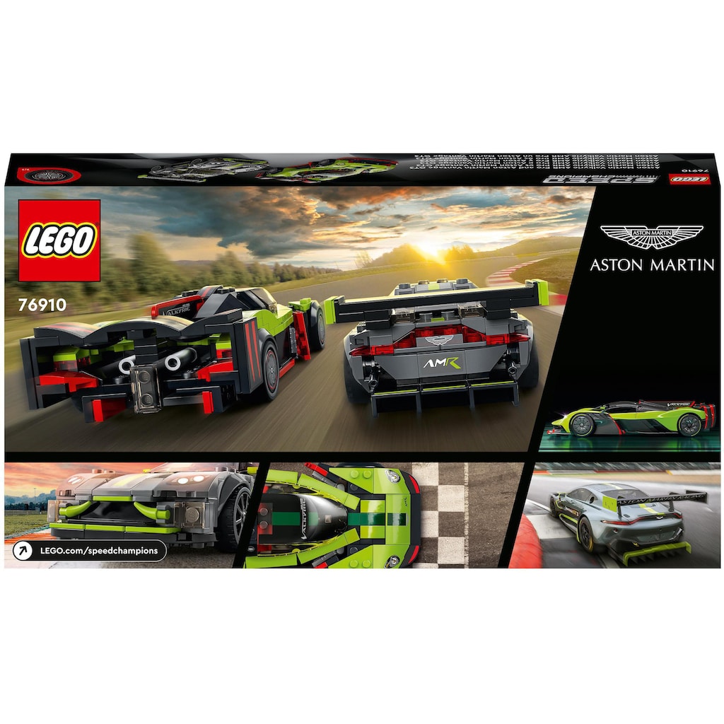 LEGO® Konstruktionsspielsteine »Aston Martin Valkyrie AMR Pro & Aston Martin Vantage GT3 (76910)«, (592 St.)