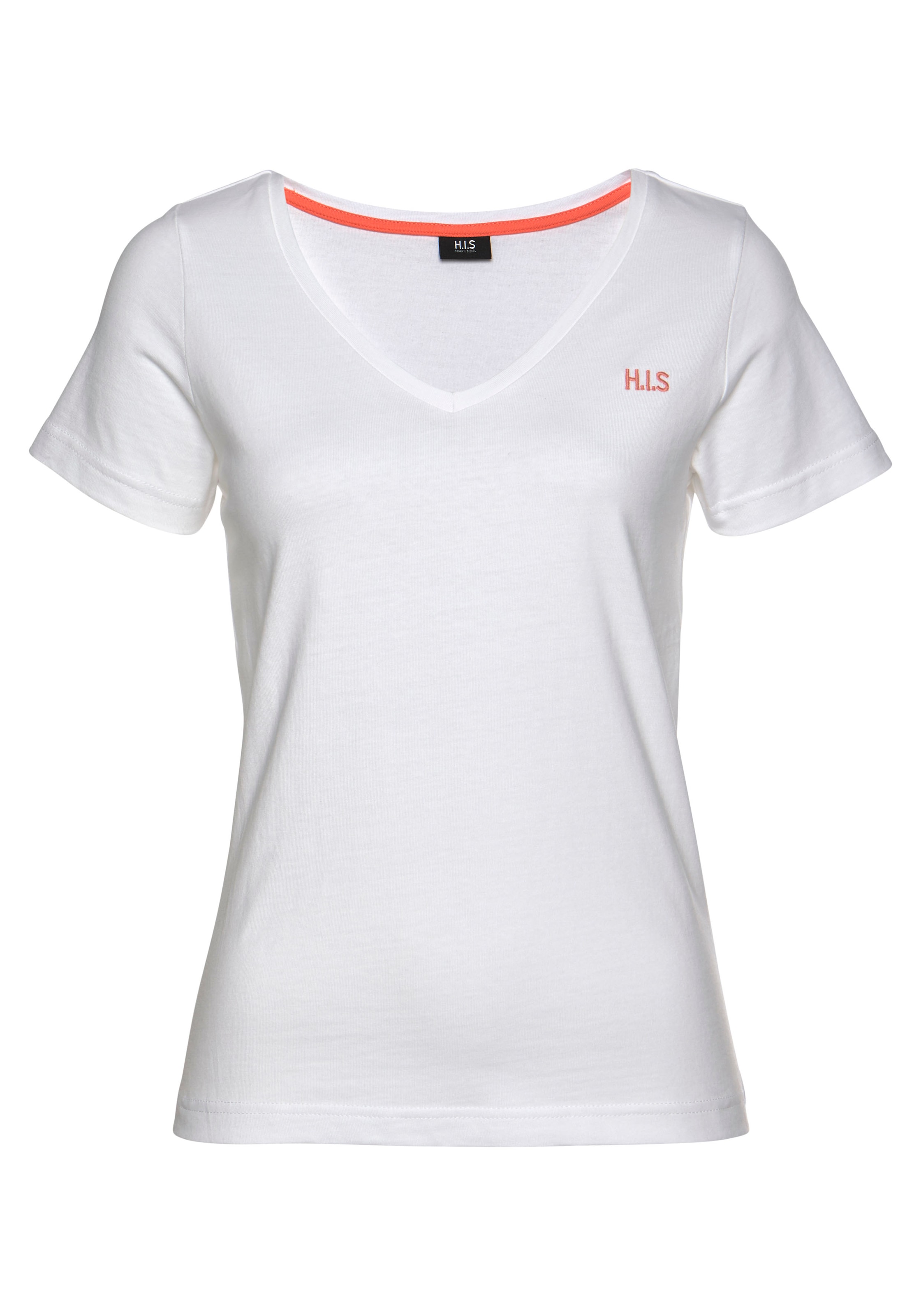H.I.S T-Shirt »Essential-Basics«, (Spar-Set, 3er-Pack), hüftlange Passform, figurumspielender Schnitt, aus 100% Baumwolle