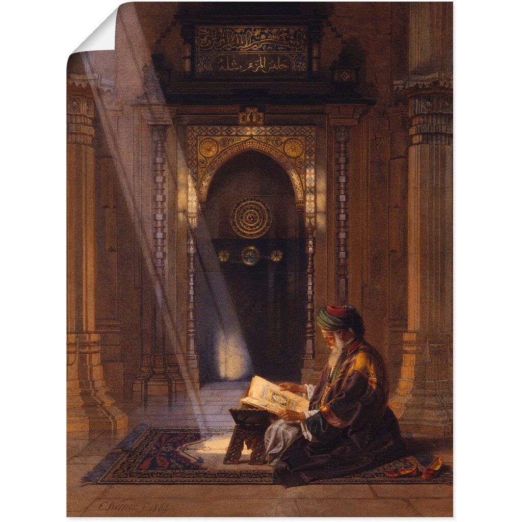 Artland Wandbild »In der Moschee.«, Religion, (1 St.)